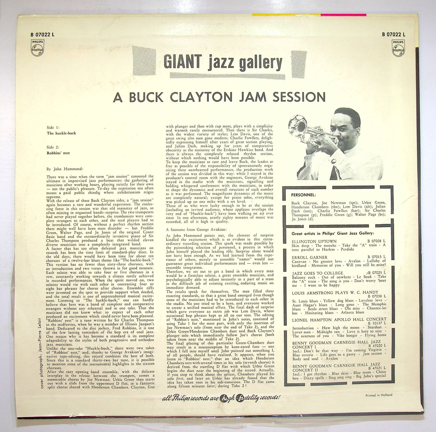 EBOND Buck Clayton - A Buck Clayton Jam Session Vinile V076148