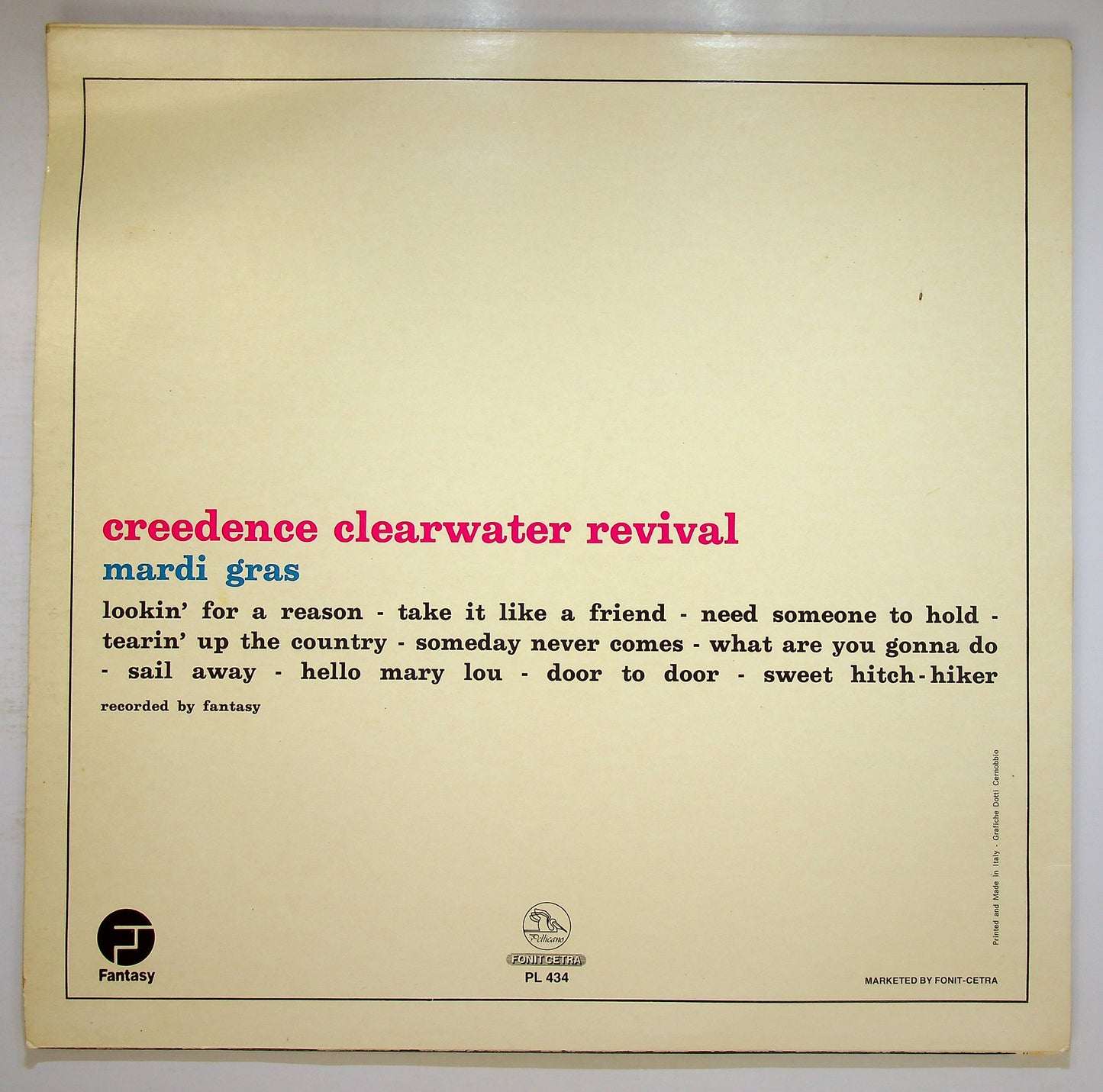 EBOND Creedence Clearwater Revival - Mardi Gras Vinile V077044