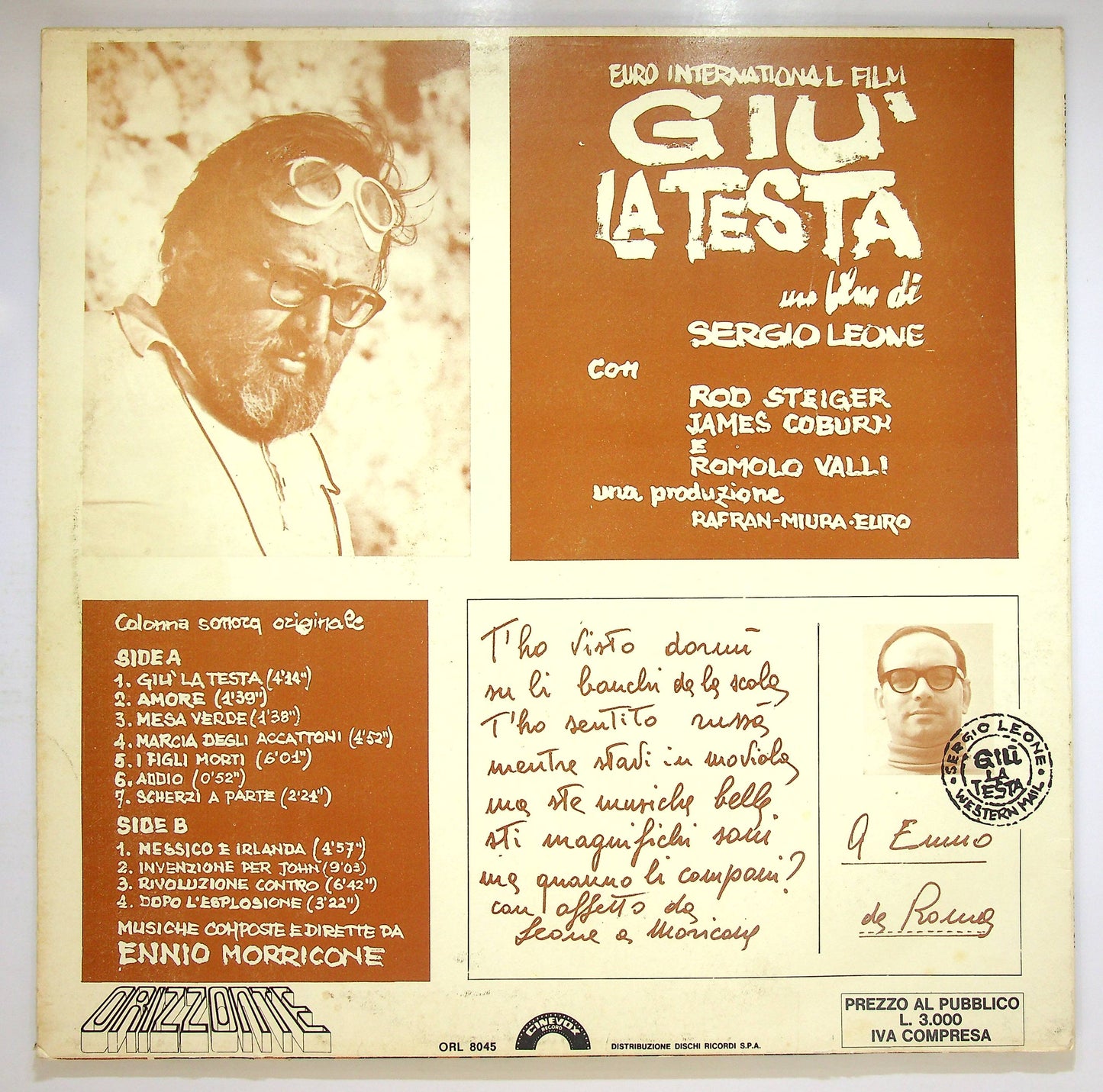 EBOND Ennio Morricone - Giu La Testa (Colonna Sonora Del Film) Vinile V077118