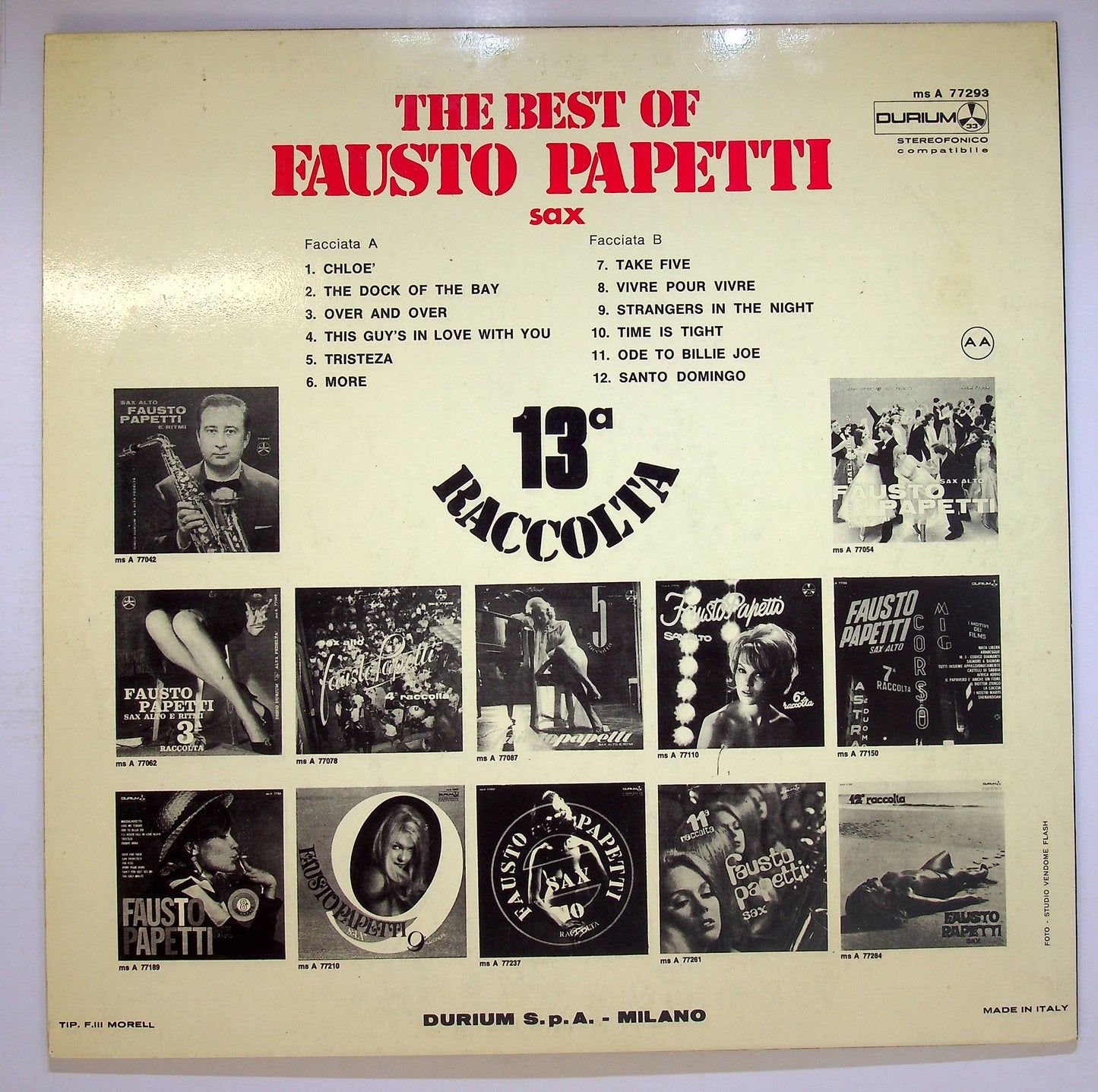 EBOND Fausto Papetti - 13a Raccolta - The Best Of Fausto Papetti Vinile V078128
