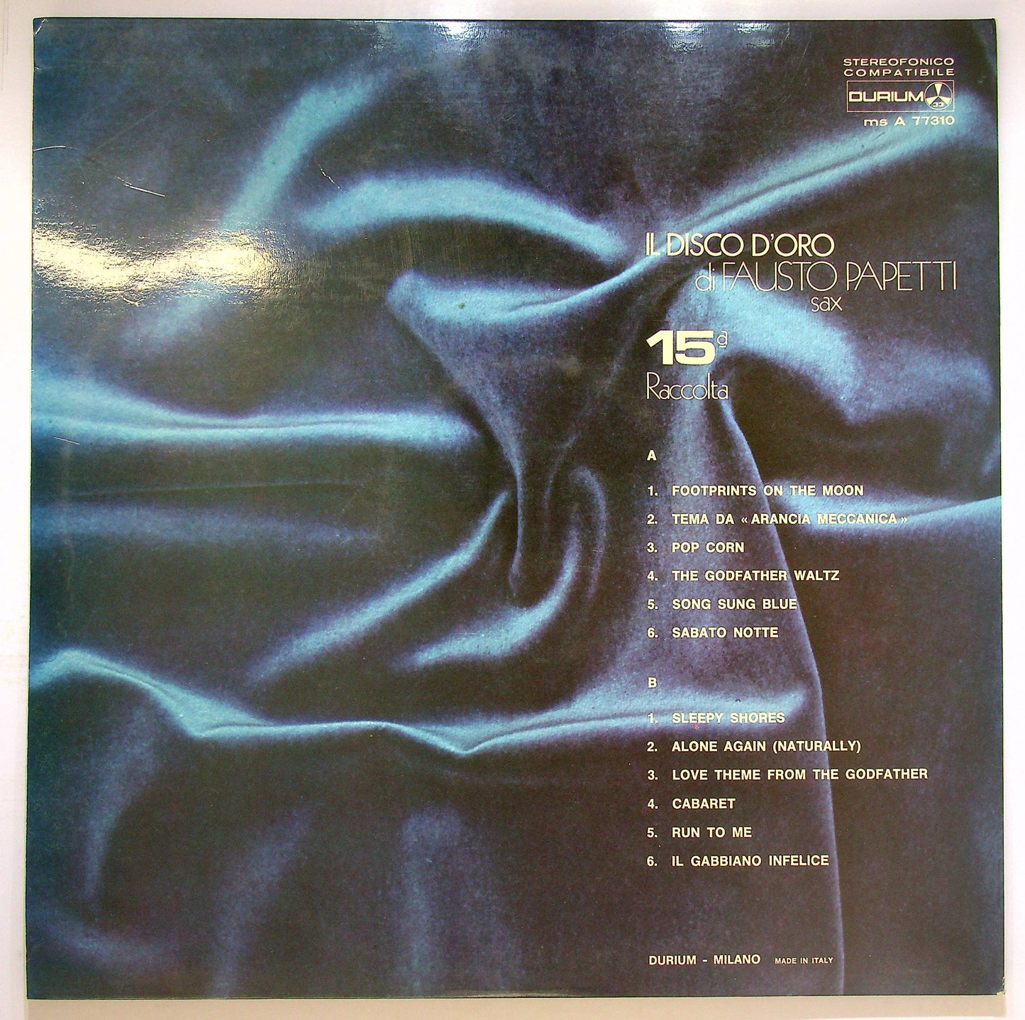 EBOND Fausto Papetti - 15a Raccolta Vinile V078135