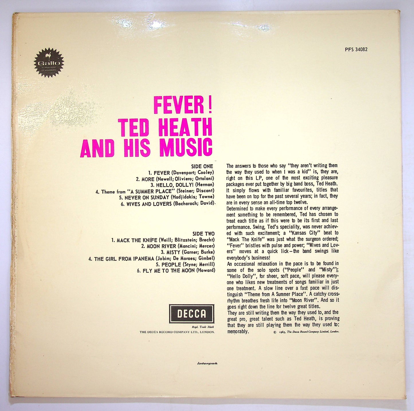 EBOND Ted Heath & His Music - Fever! Vinile V079024