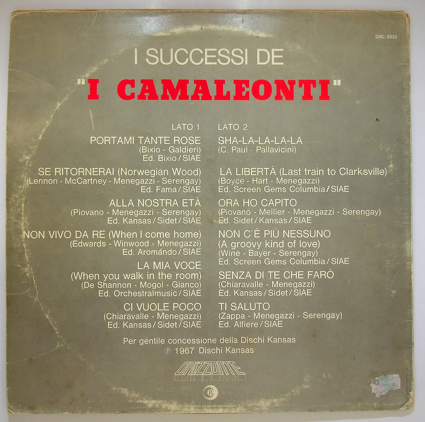 EBOND I Camaleonti - I Successi De 'I Camaleonti' Vinile V080052