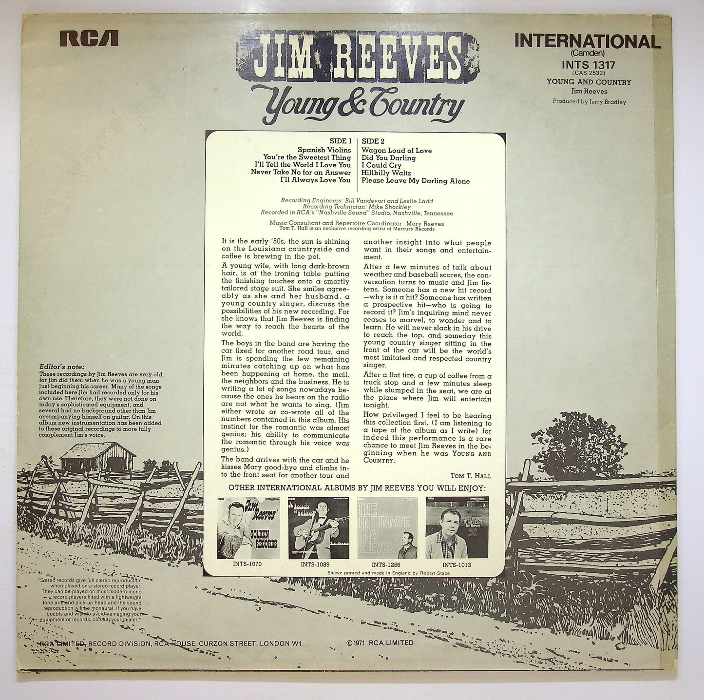 EBOND Jim Reeves - Young & Country Vinile V081026
