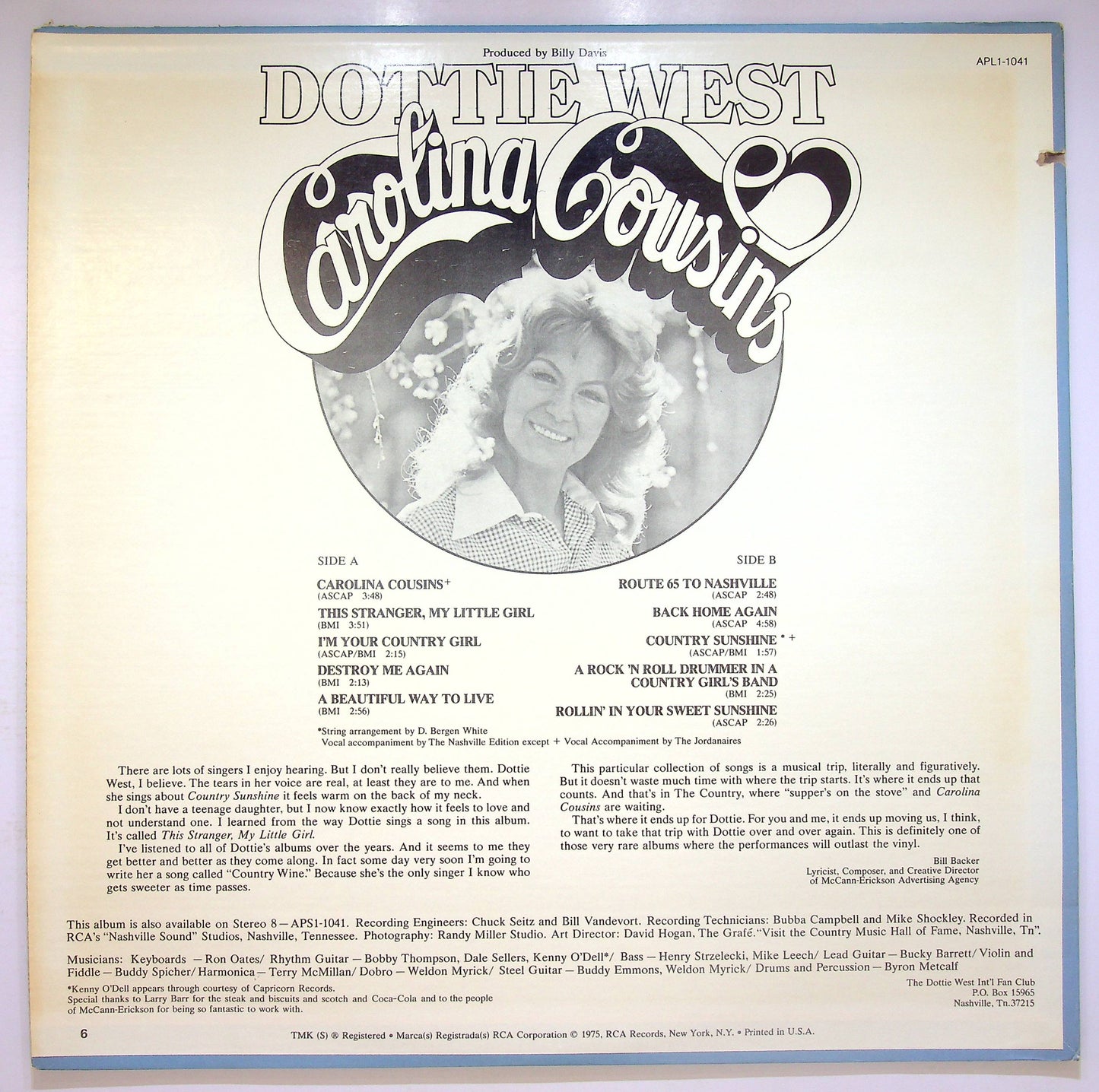 EBOND Dottie West - Carolina Cousins Vinile V081027