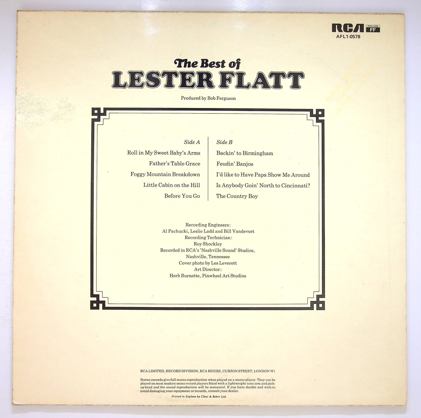 EBOND Lester Flatt - The Best Of Lester Flatt Vinile V081039