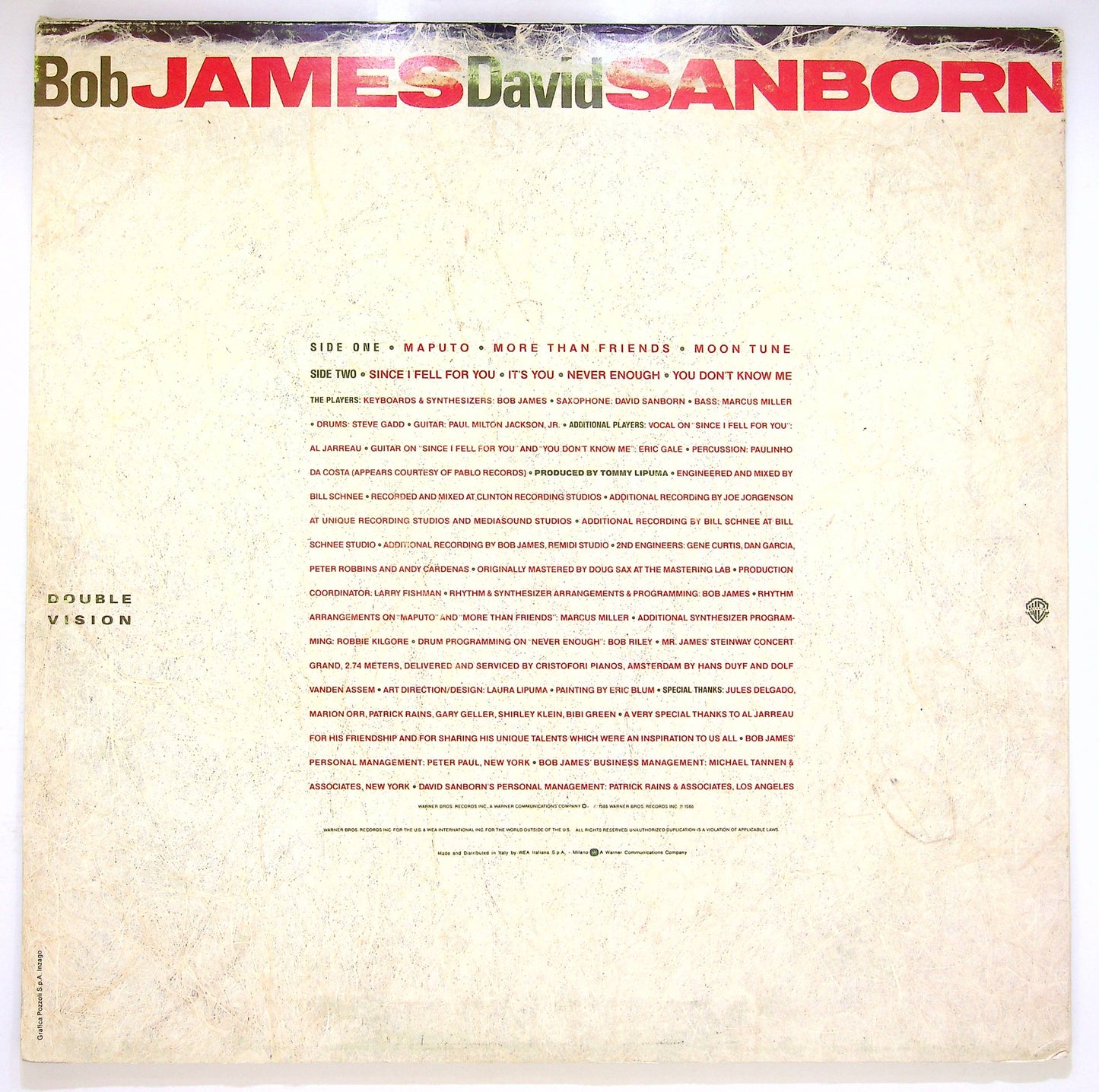 EBOND Bob James / David Sanborn - Double Vision Vinile V081042