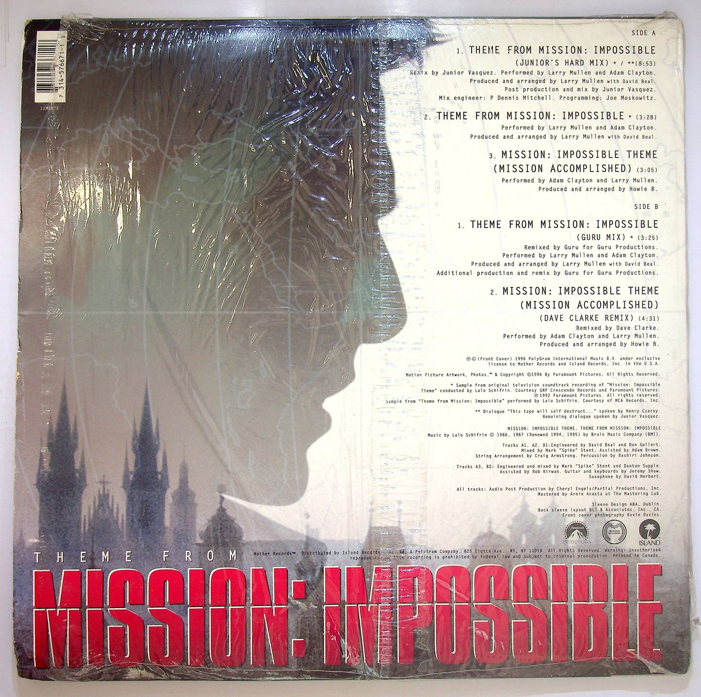 EBOND A Clayton & L Mullen - Theme From Mission: Impossible Vinile V081051