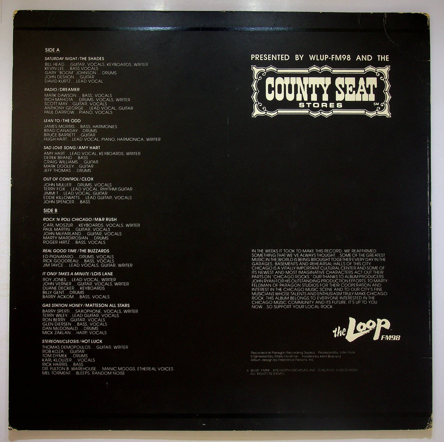 EBOND Various - Chicago Rocks Volume One - The Loop FM 98 Vinile V081069