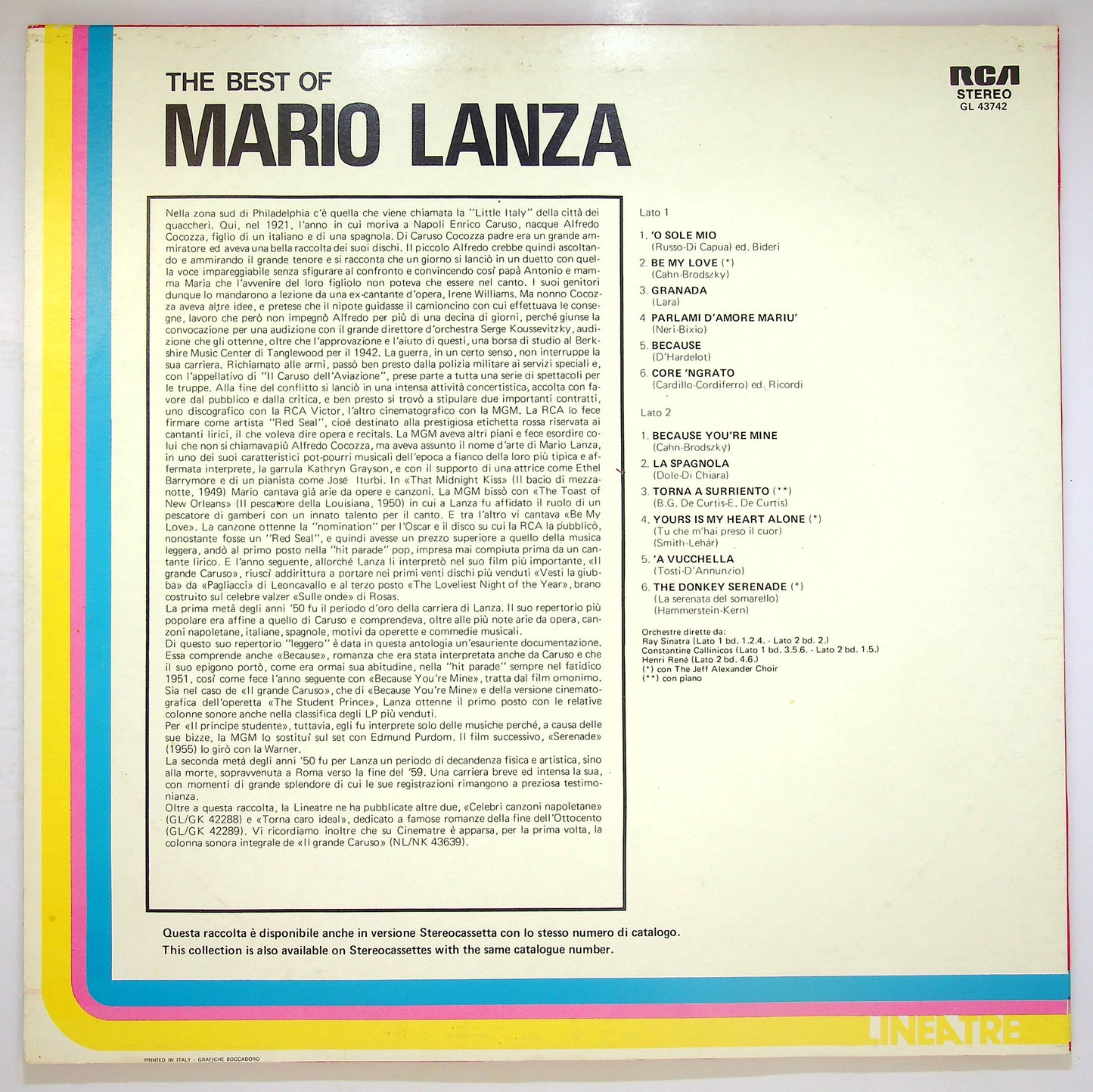EBOND Mario Lanza - The Best Of Mario Lanza Vinile V081086