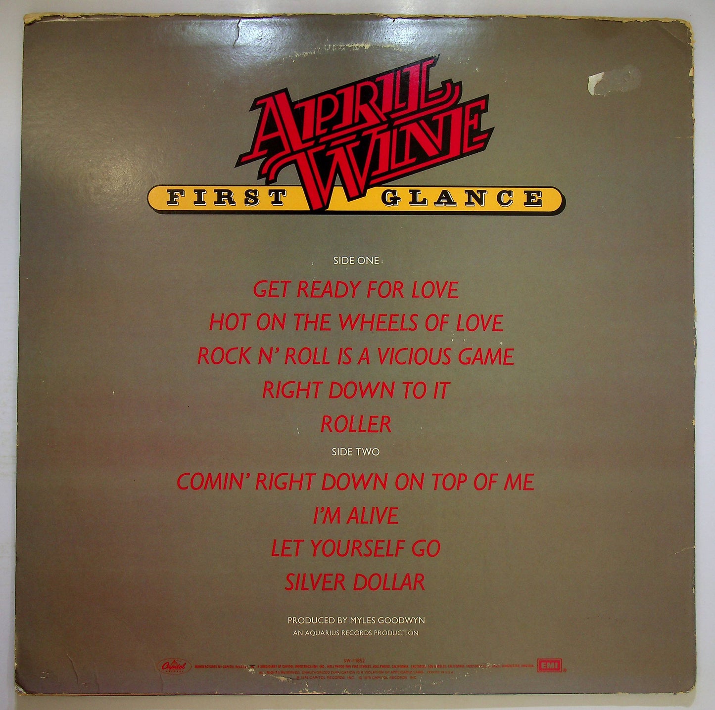 EBOND April Wine - First Glance (Winchester Pressing) Vinile V081137