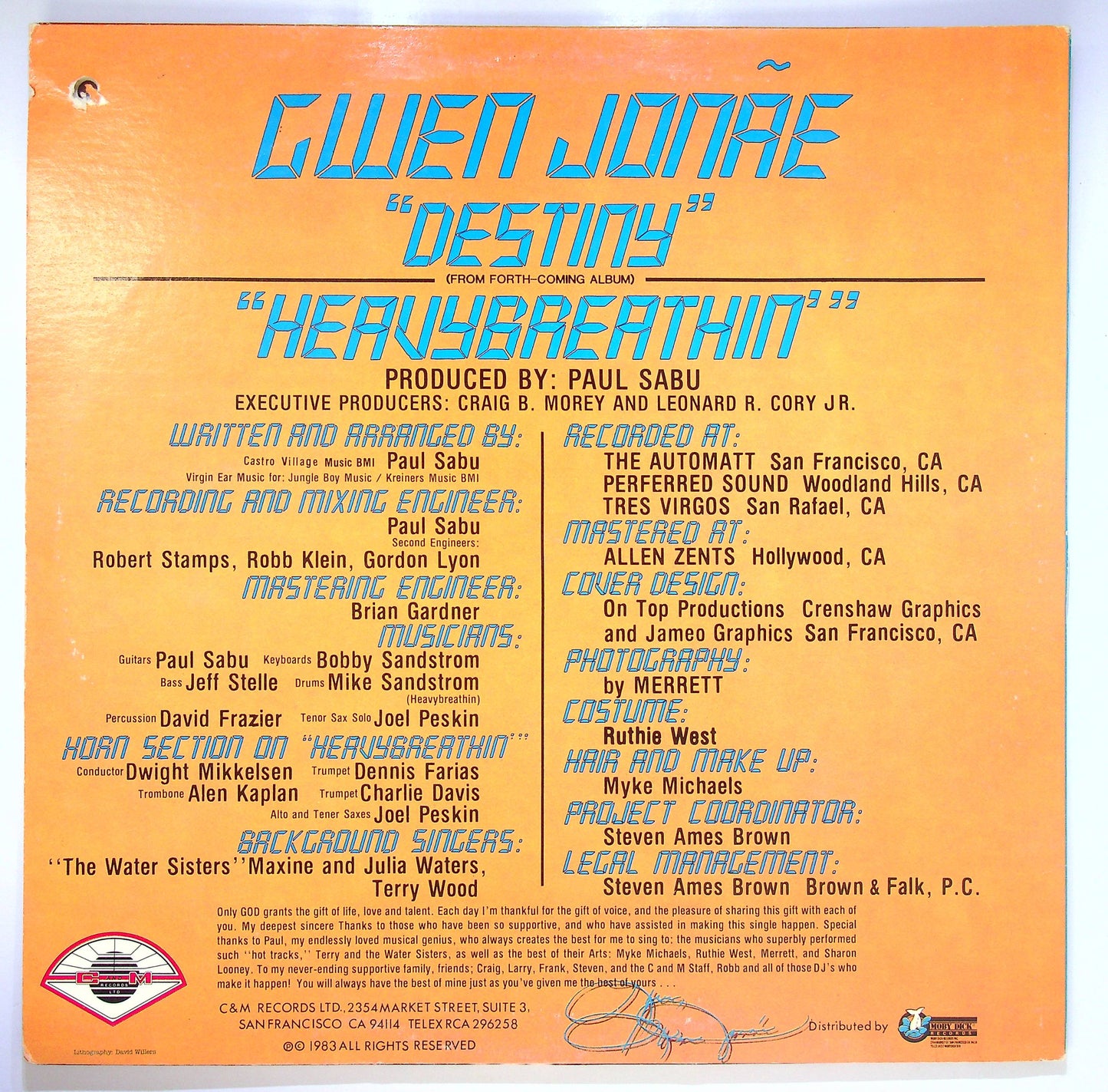 EBOND Gwen Jonae - Destiny Vinile V082106