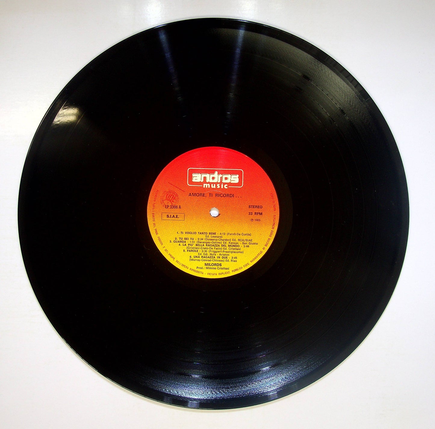 EBOND Milords - Amore, Ti Ricordi ... Vinile V082116