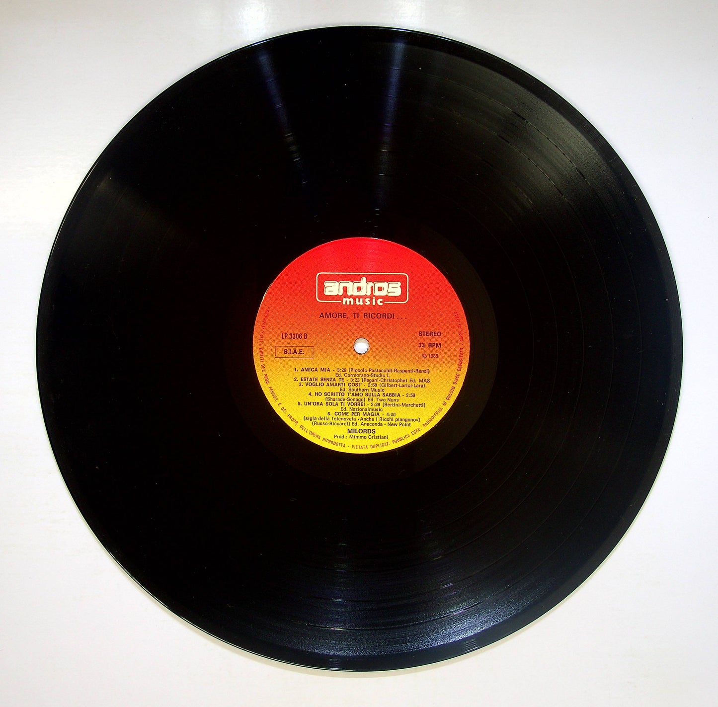 EBOND Milords - Amore, Ti Ricordi ... Vinile V082116