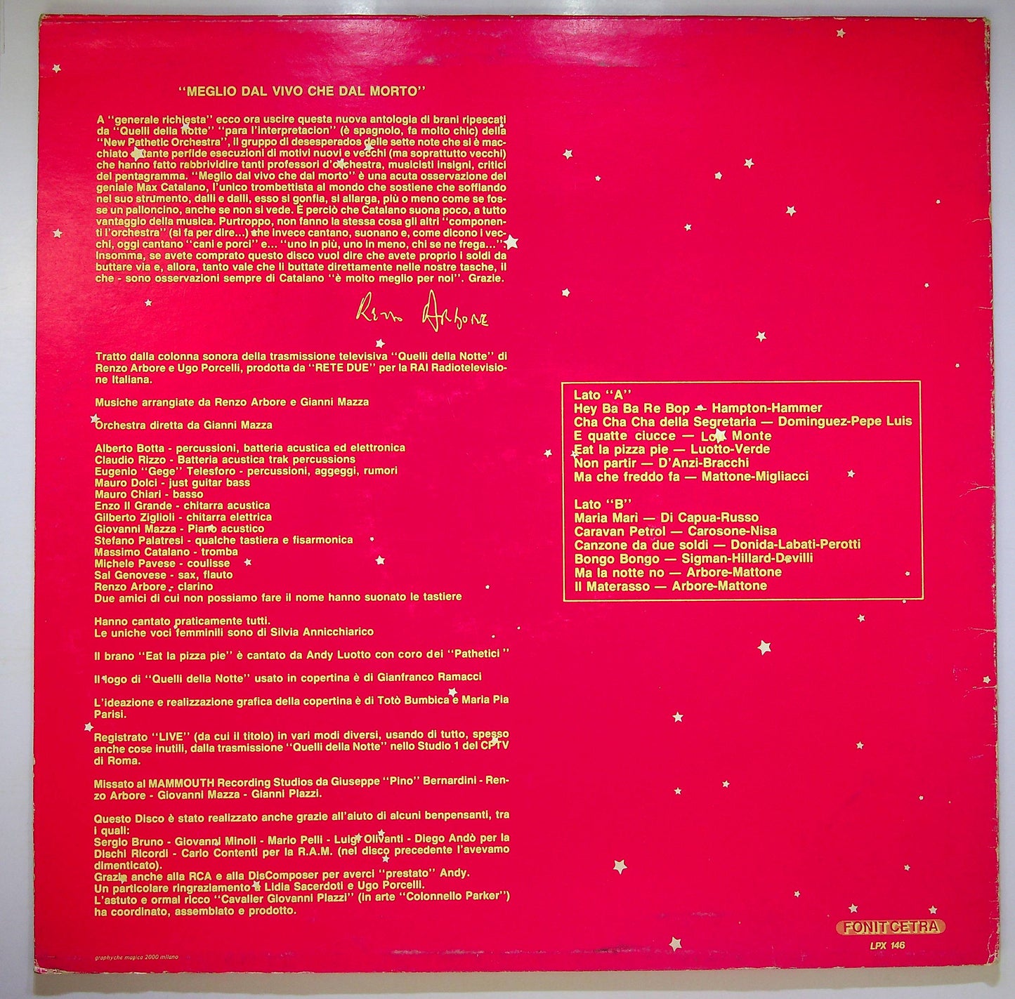 EBOND Renzo Arbore - Quelli Della Notte N. 2 Vinile V082142
