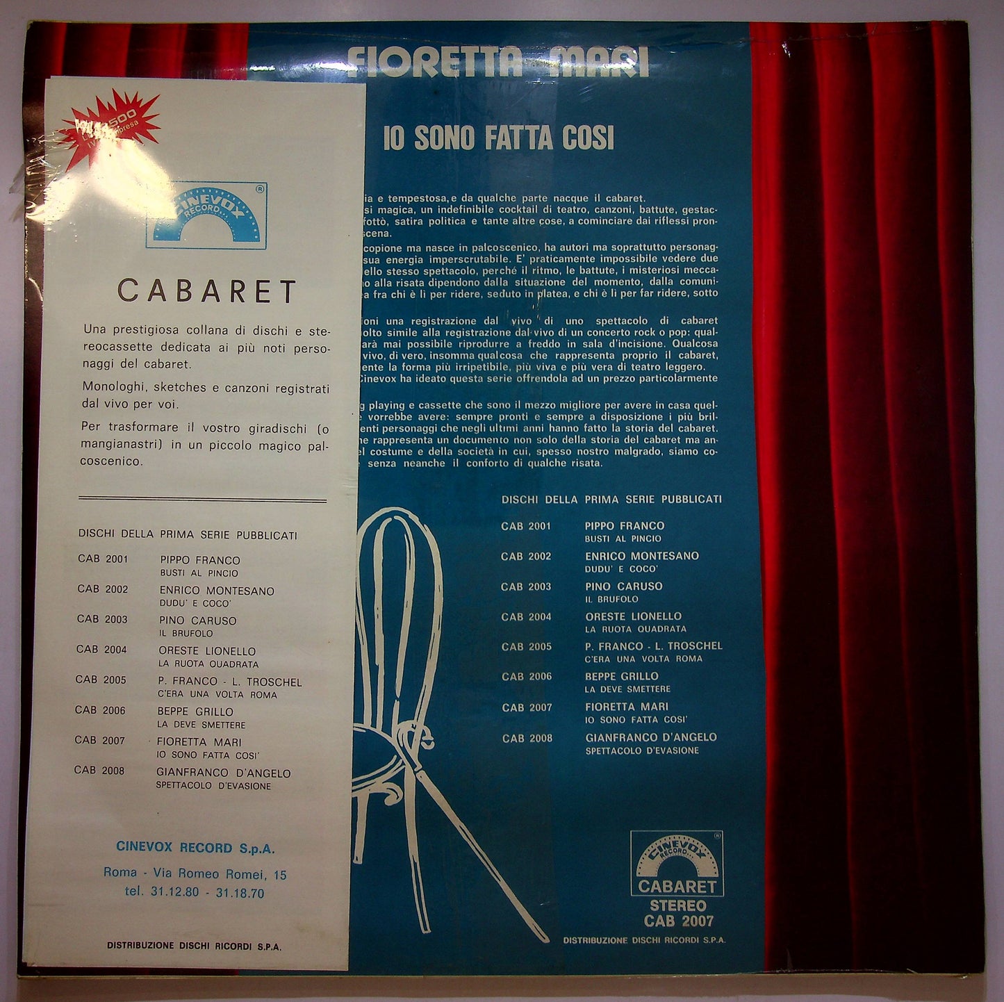 EBOND Fioretta Mari - Io Sono Fatta Cosi Vinile V083050