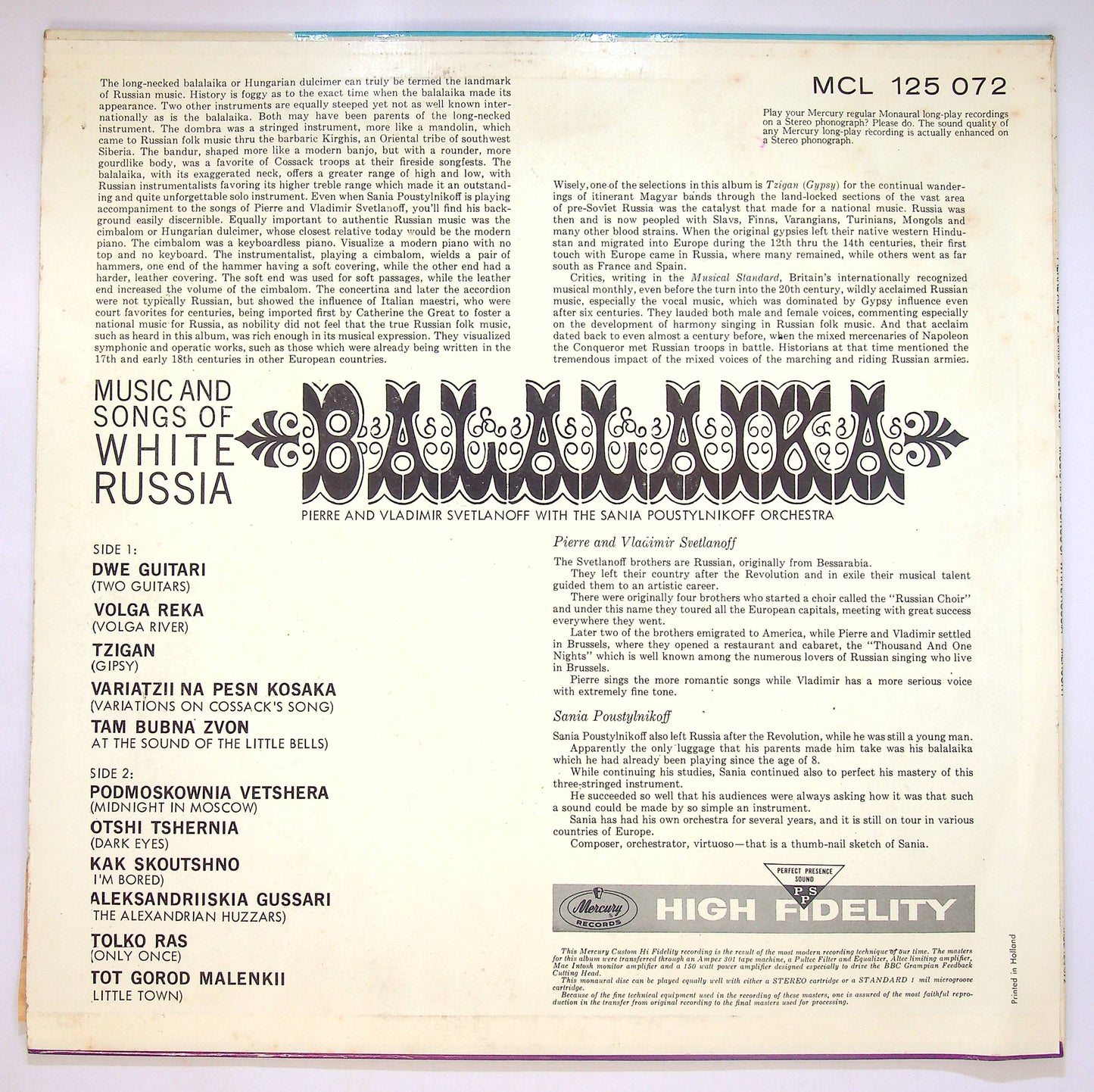 EBOND Balalaika Vinile V083079