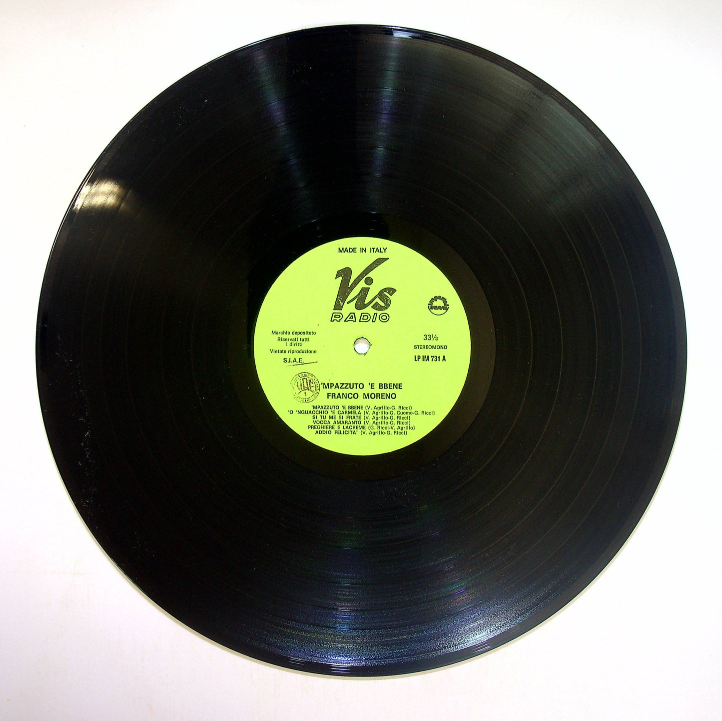 EBOND Franco Moreno - 'Mpazzuto 'E Bbene Vinile V083096