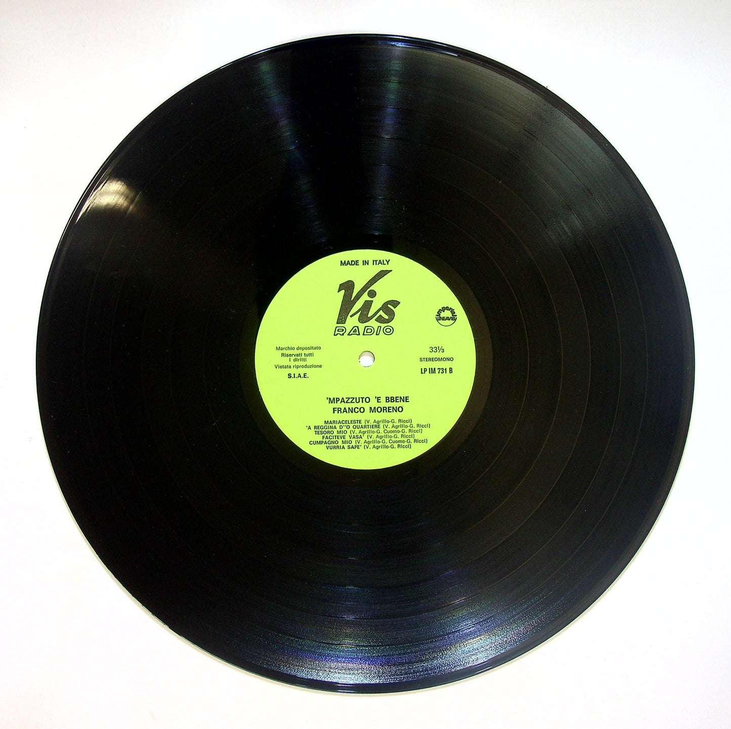 EBOND Franco Moreno - 'Mpazzuto 'E Bbene Vinile V083096