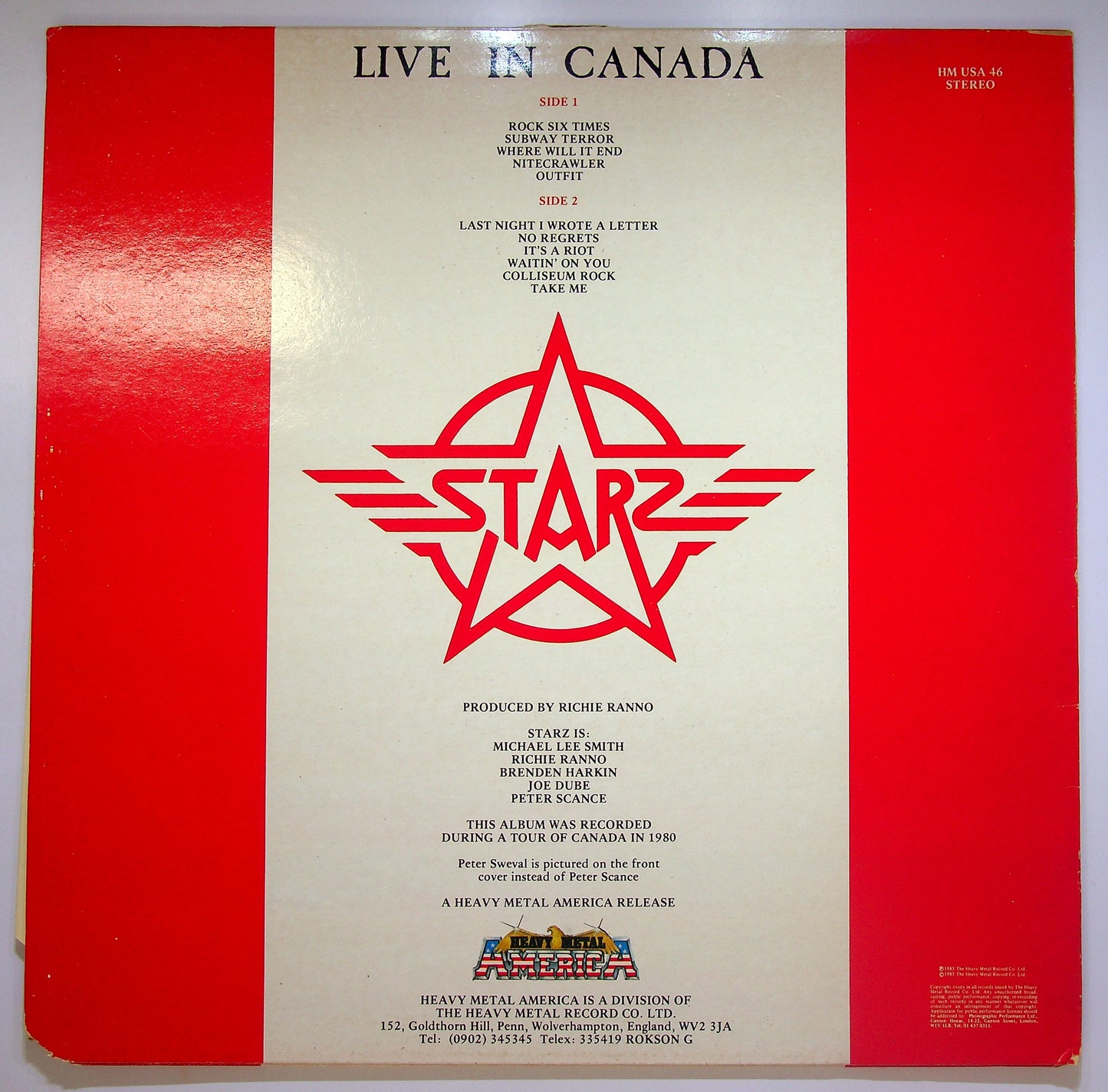 EBOND Starz - Live In Canada Vinile V084078