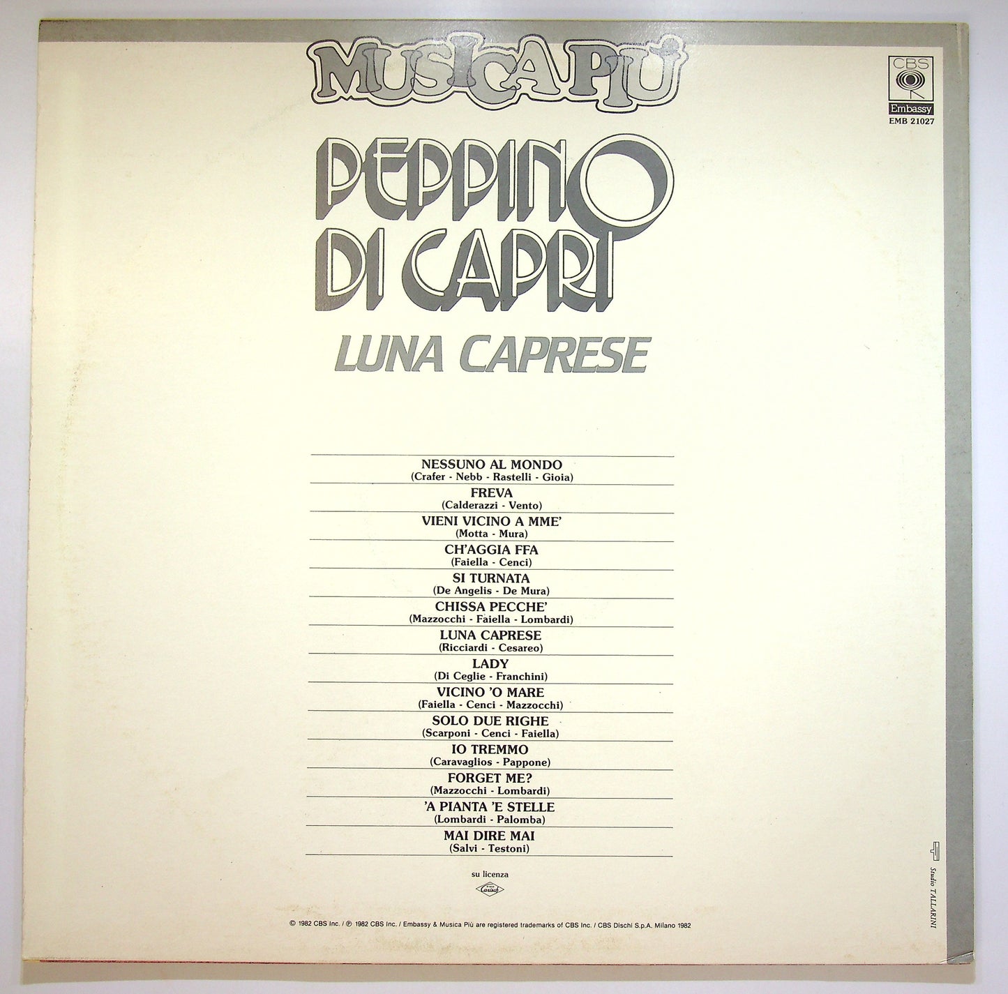 EBOND Peppino Di Capri - Luna Caprese Vinile V084100