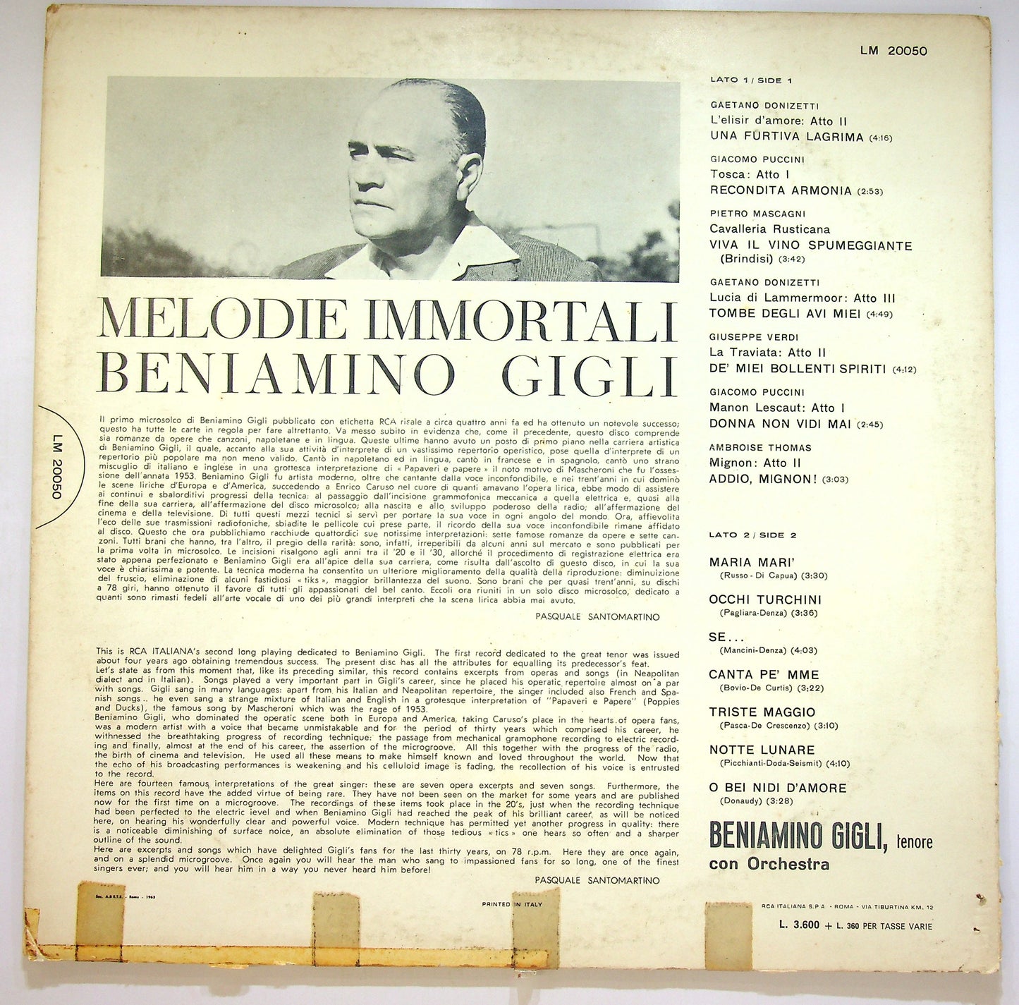 EBOND Beniamino Gigli - Melodie Immortali Vinile V084133
