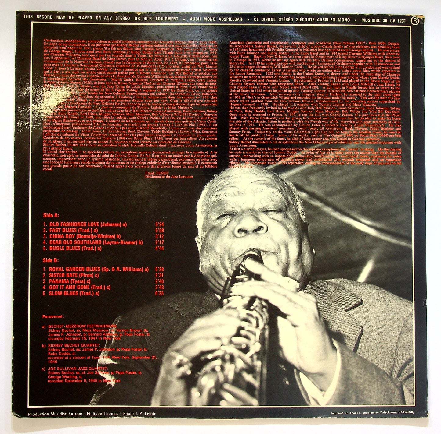 EBOND Sidney Bechet - The Great Sidney Bechet Vinile V085010