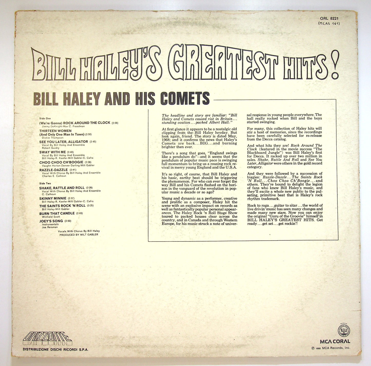 EBOND Bill Haley And His Comets - Bill Haley's Greatest Hits! Vinile V085017