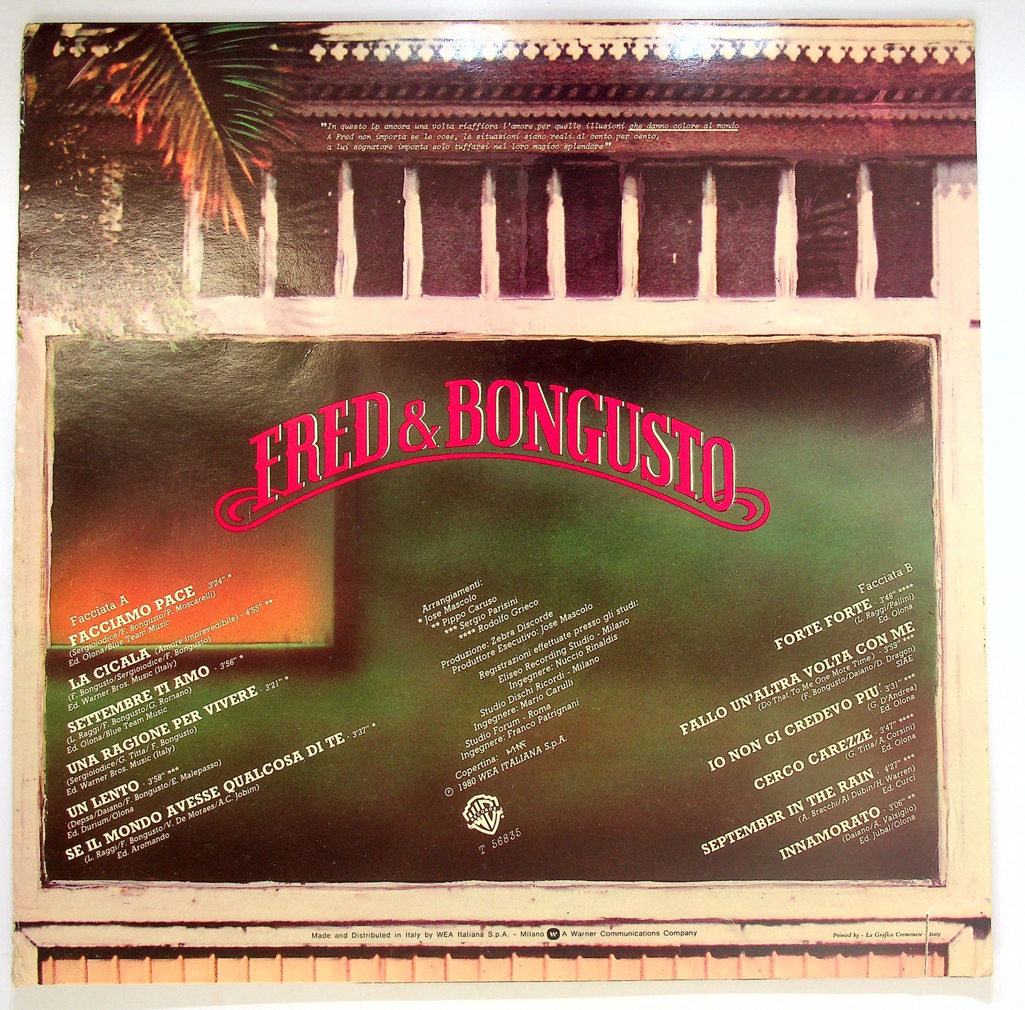 EBOND Fred Bongusto - Fred & Bongusto Vinile V085028