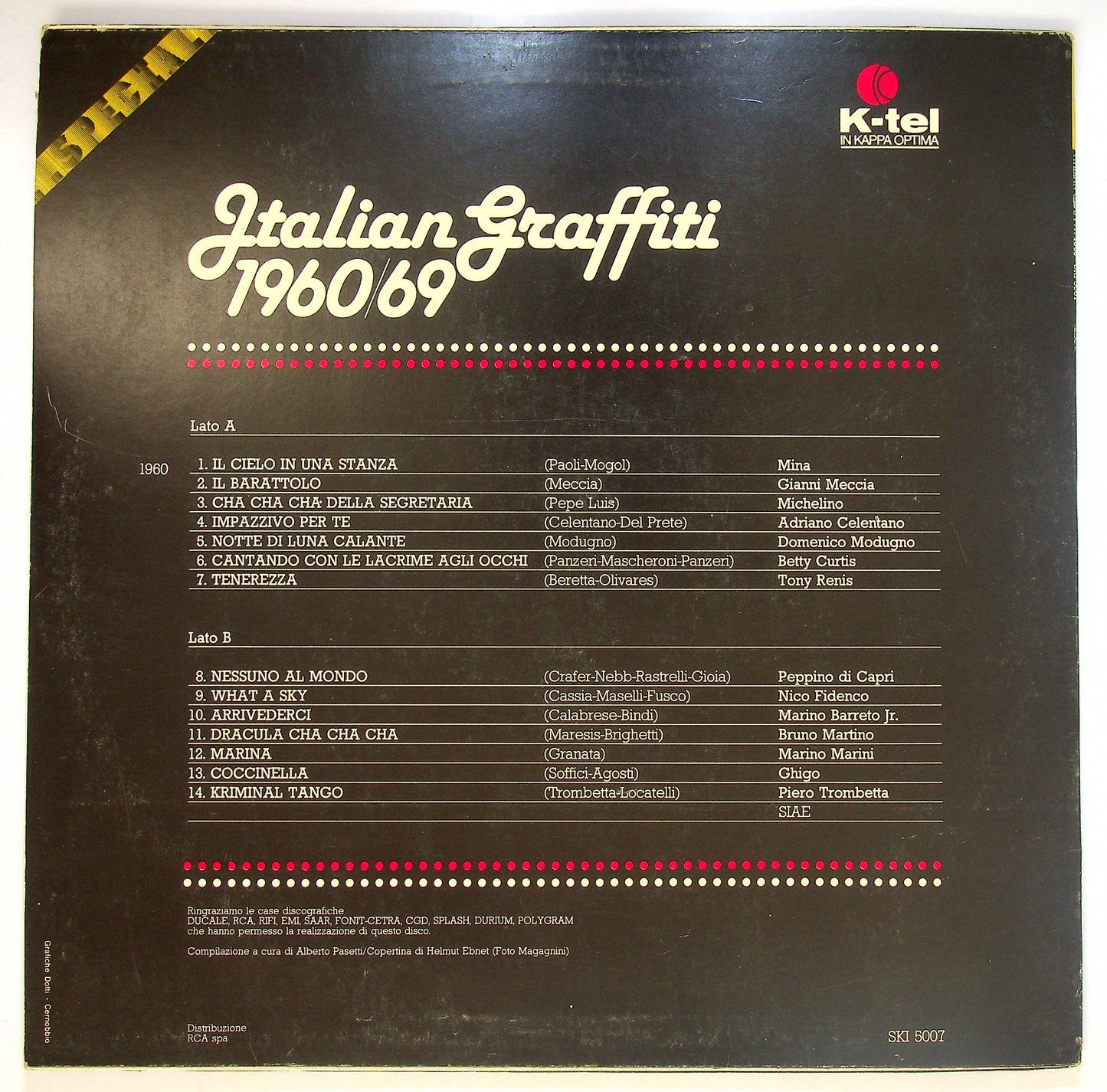 EBOND Various - Italian Graffiti 1960 Vinile V085044