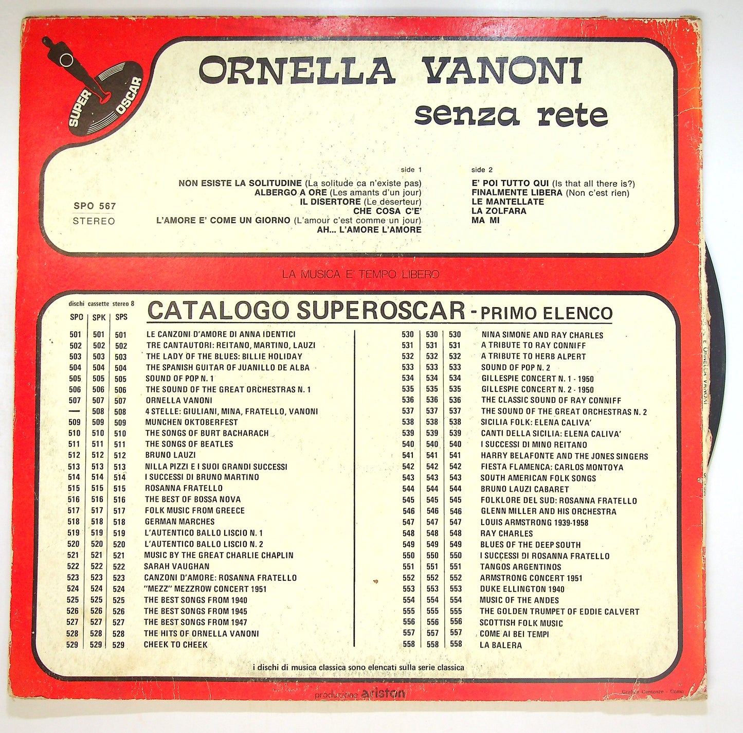 EBOND Ornella Vanoni - Senza Rete Vinile V085080