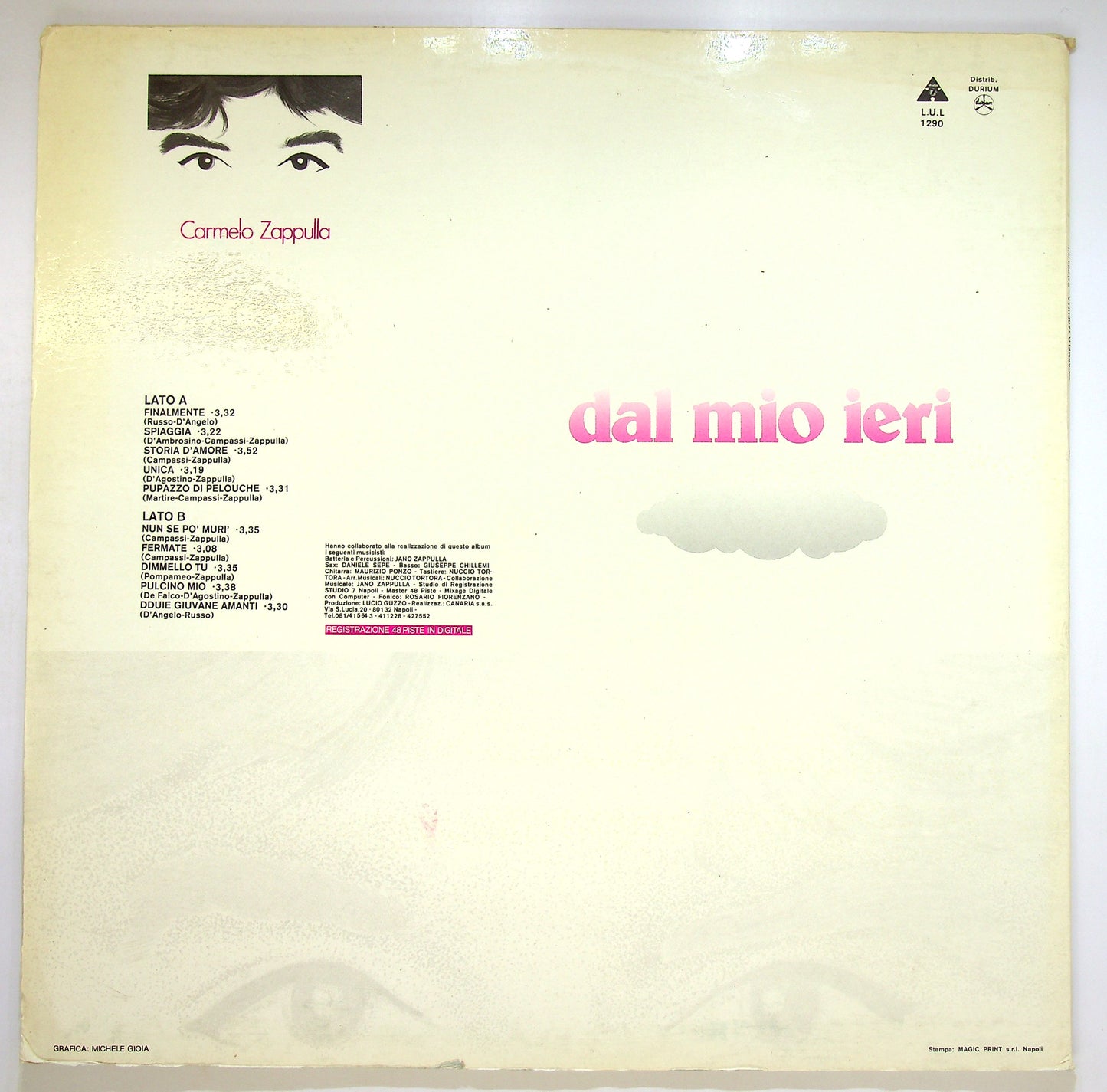 EBOND Carmelo Zappulla - Dal Mio Ieri Vinile V085086