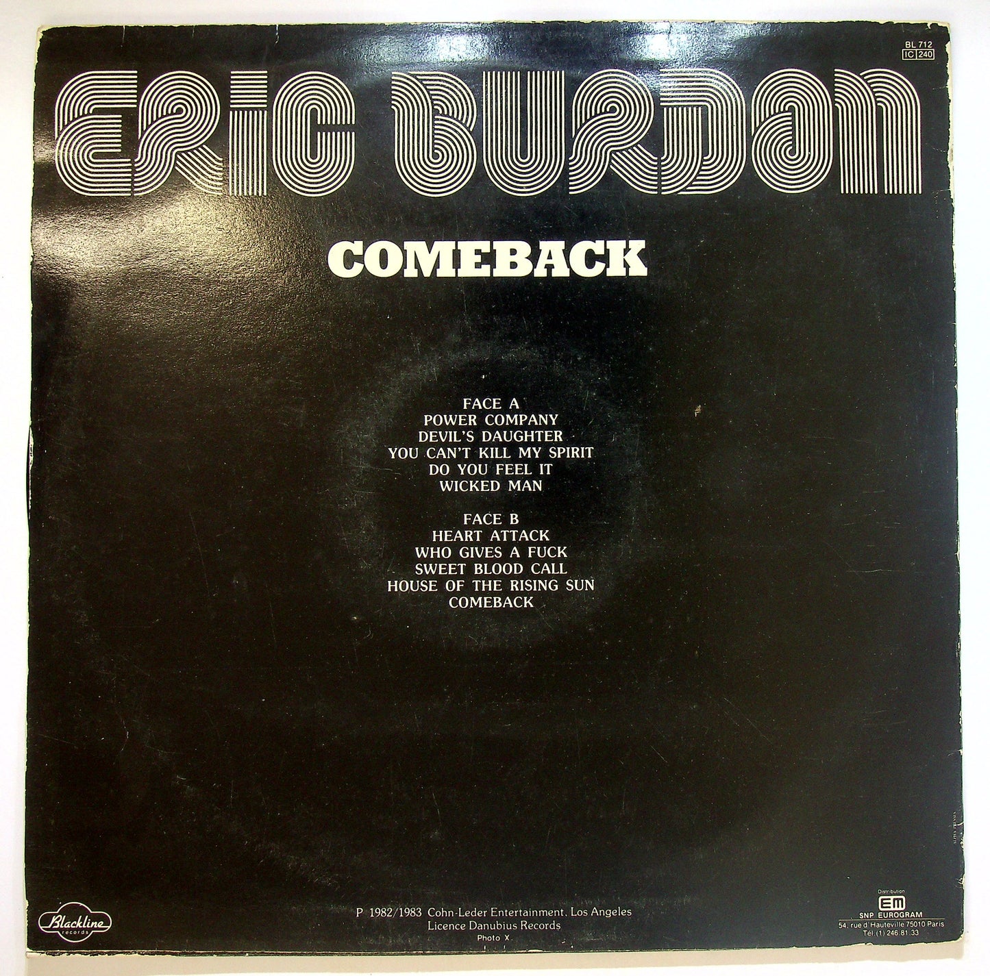 EBOND Eric Burdon - Comeback Vinile V085122