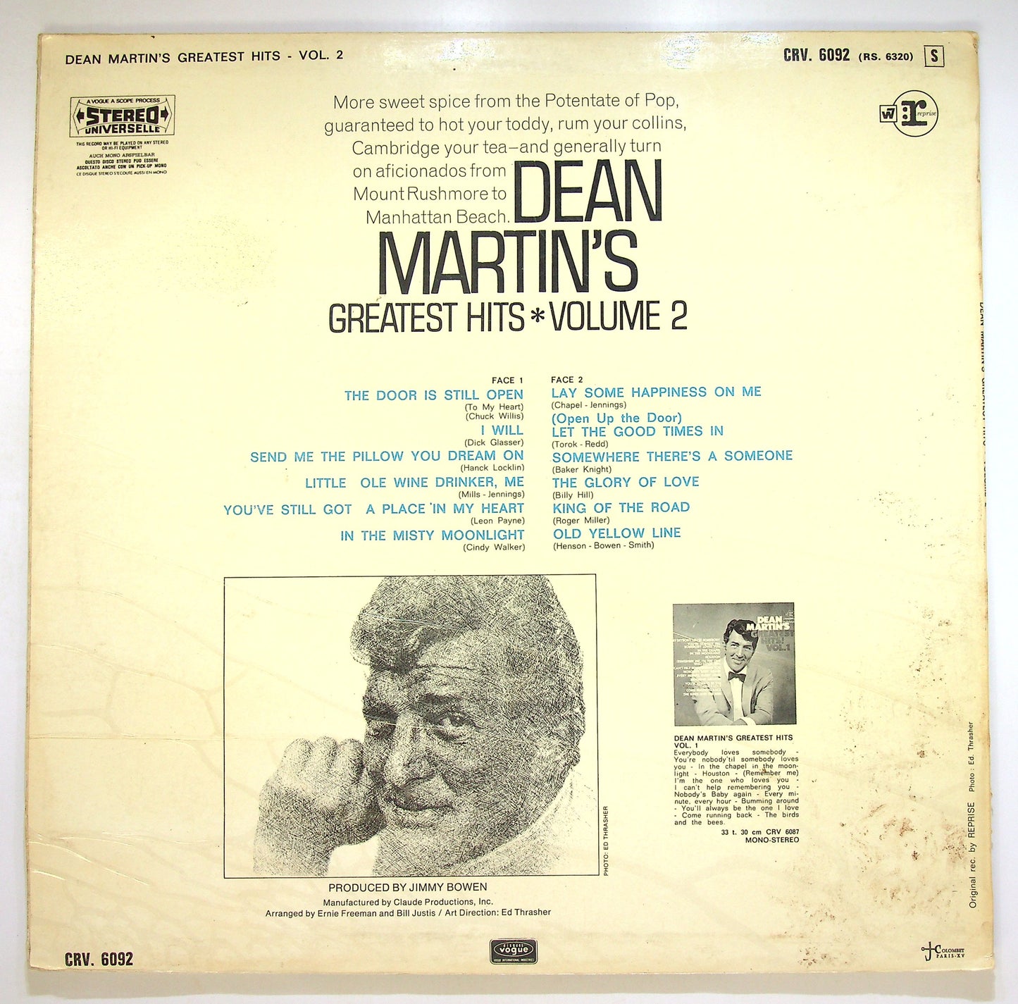 EBOND Dean Martin - Dean Martin's Greatest Hits! Volume 2 Vinile V085124