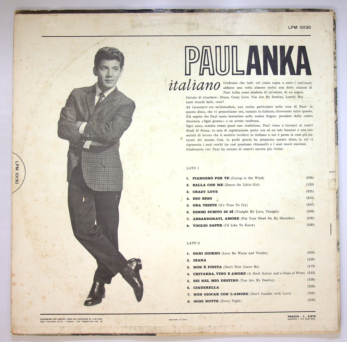 EBOND Paul Anka - Italiano Vinile V086041