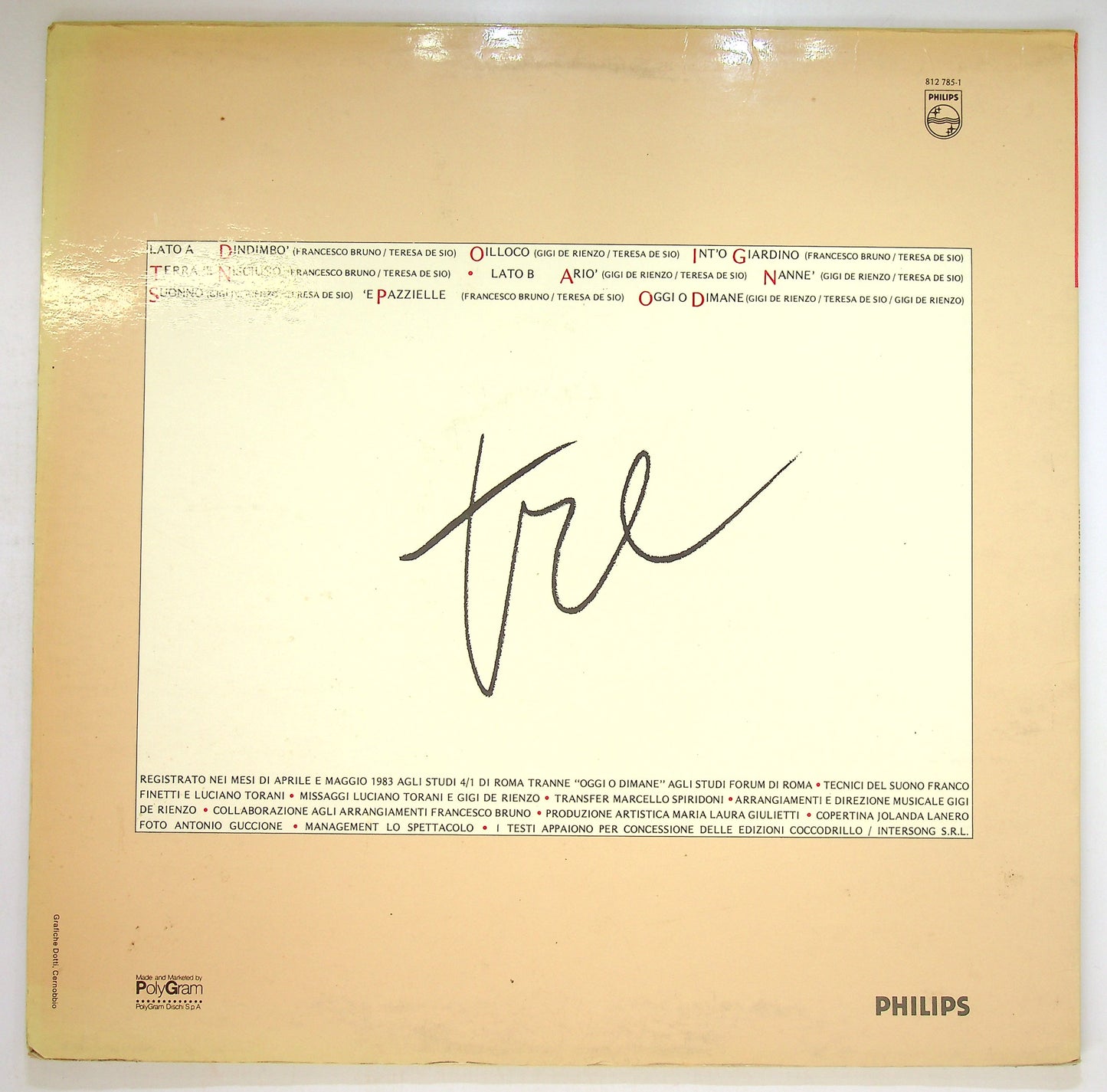 EBOND Teresa De Sio - Tre Vinile V086118