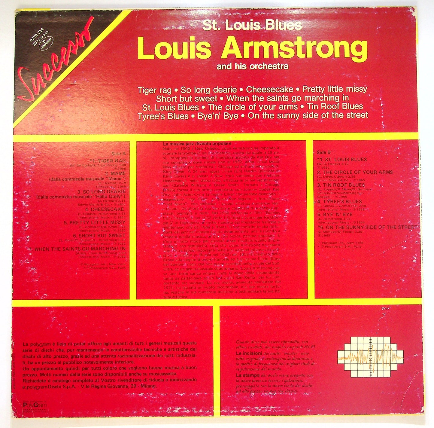 EBOND Louis Armstrong And His Orchestra - St. Louis Blues Vinile V087037