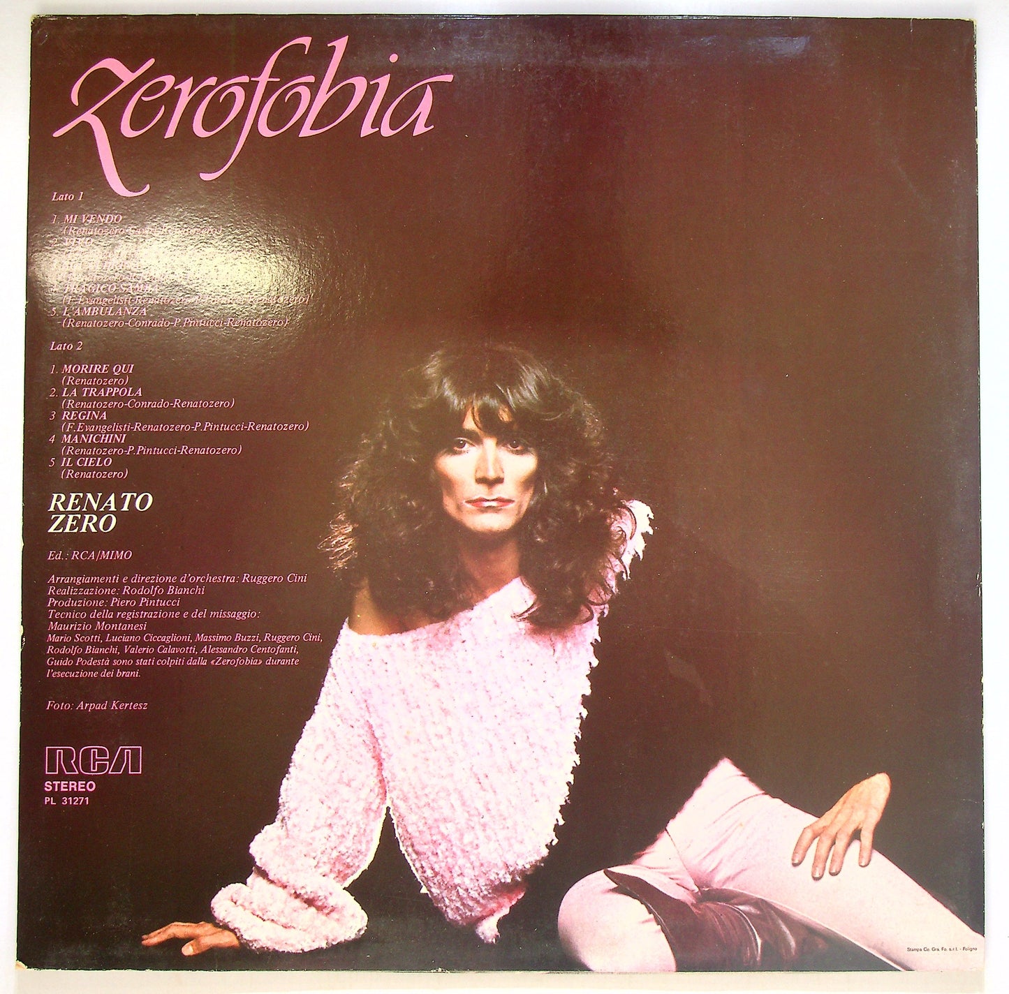 EBOND Renato Zero - Zerofobia Vinile V087039