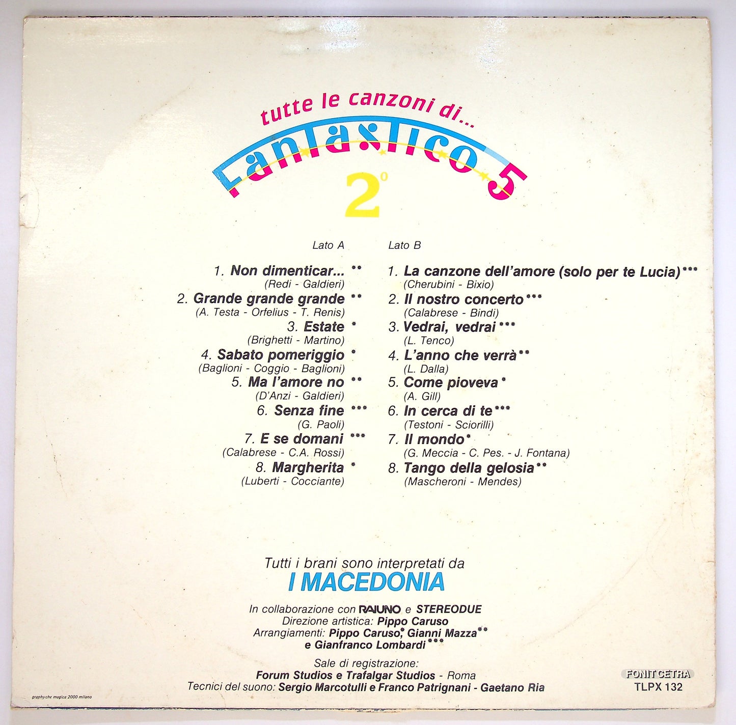 EBOND I Macedonia - Tutte Le Canzoni Di Fantastico 5 - 2° Vinile V087056