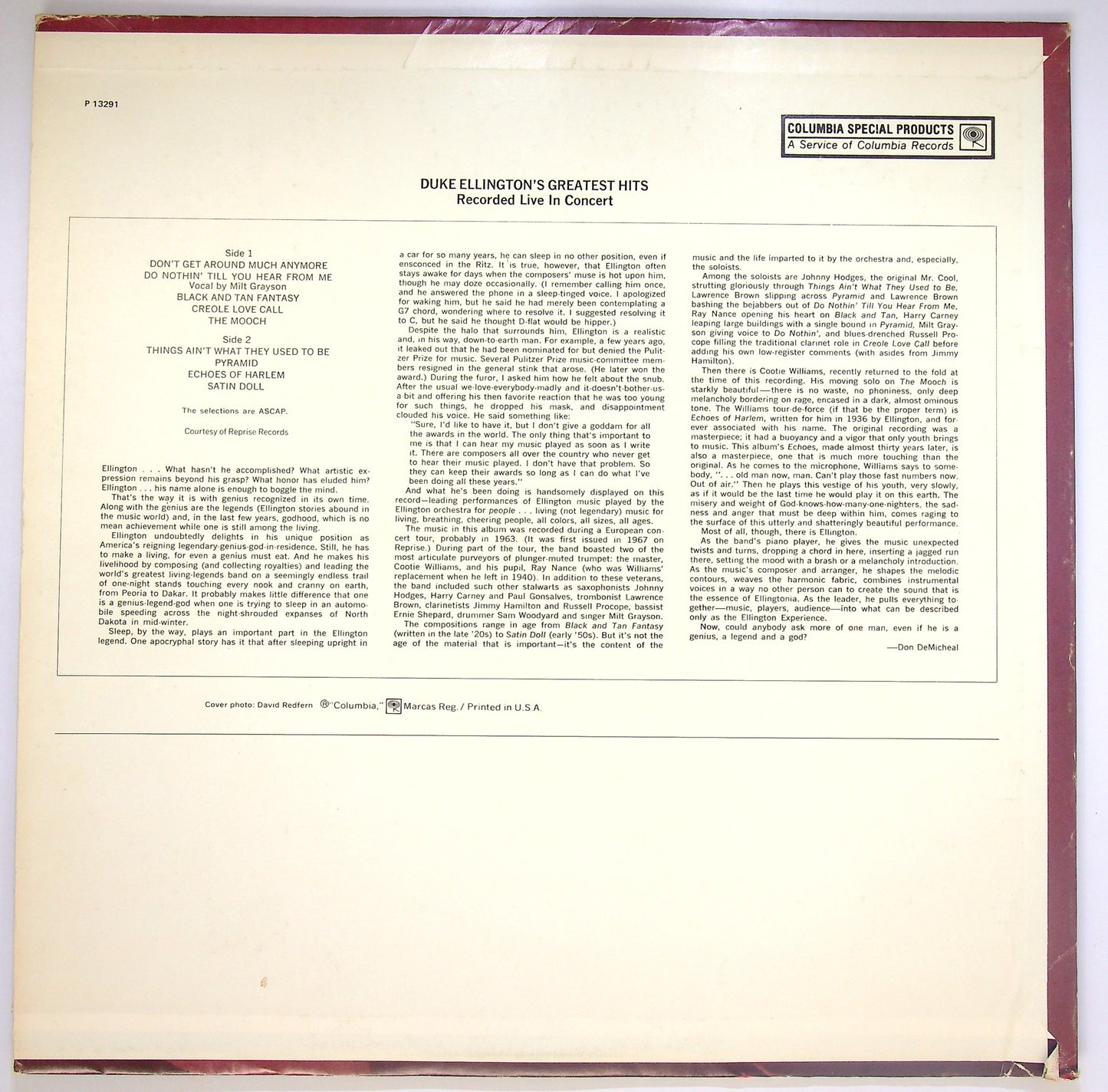 EBOND Duke Ellington - Duke Ellington's Greatest Hits Vinile V087057