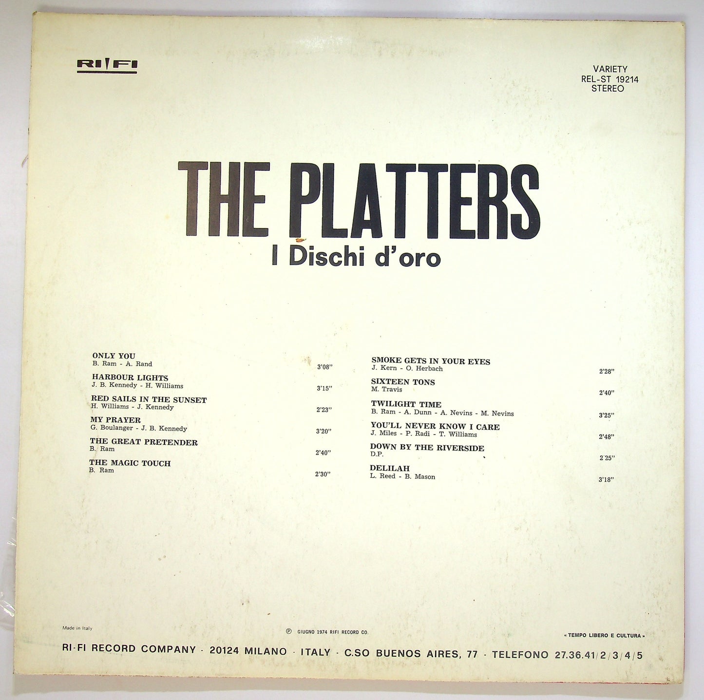 EBOND The Platters - I Dischi D'Oro Vinile V087069