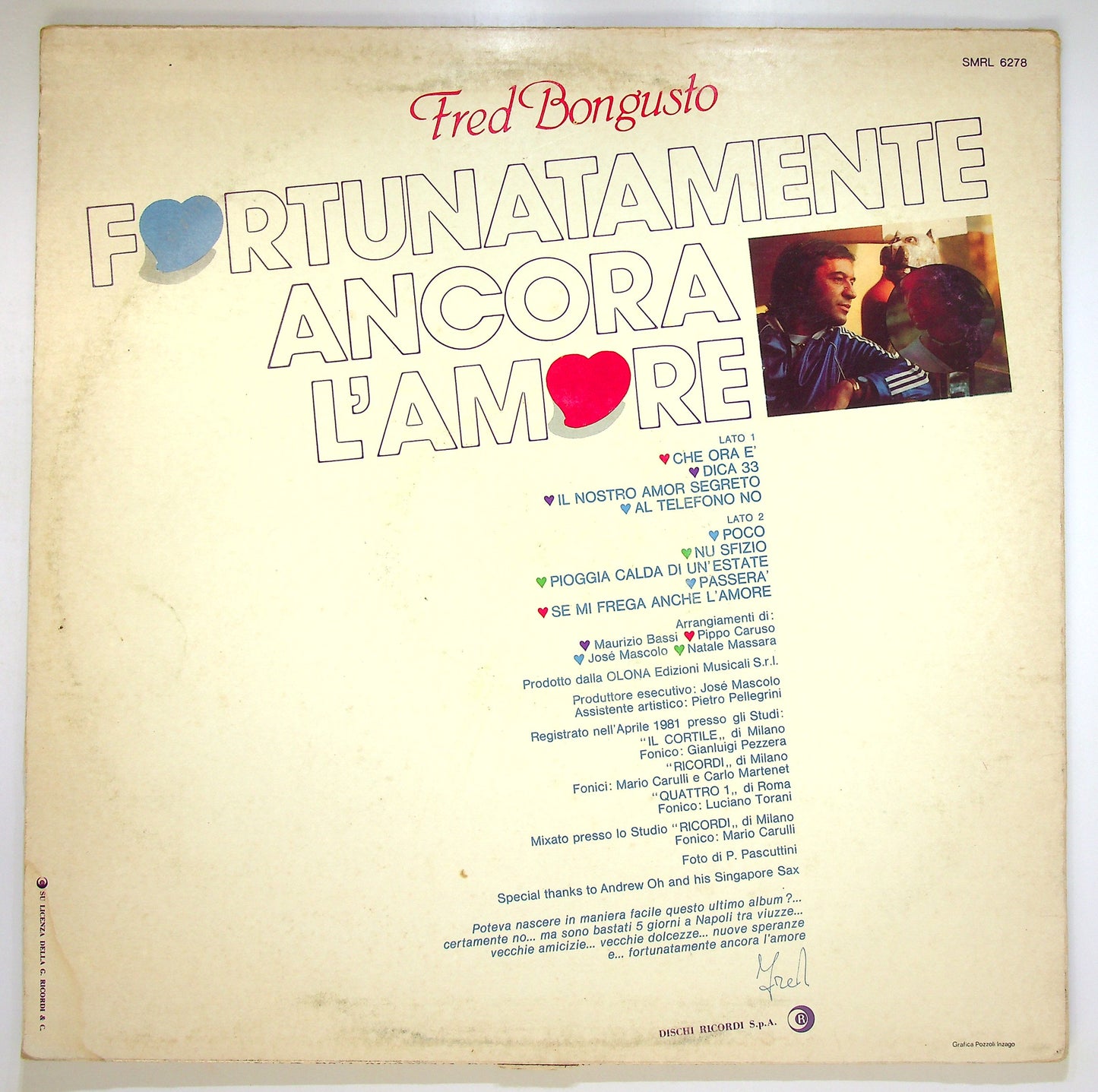 EBOND Fred Bongusto - Fortunatamente Ancora L'Amore Vinile V087086
