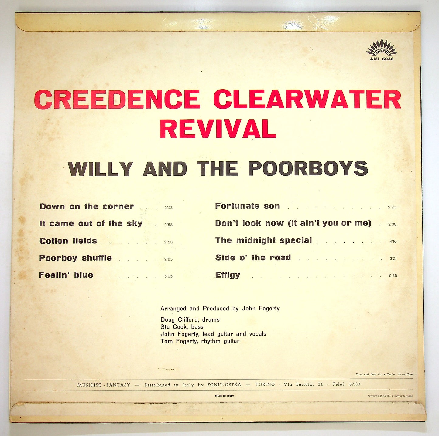 EBOND Creedence Clearwater Revival - Willy And The Poor Boys Vinile V087113