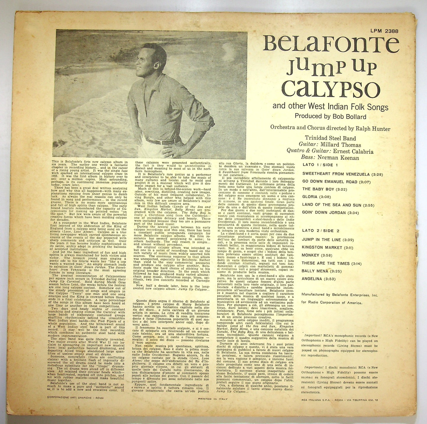 EBOND Belafonte - Jump Up Calypso Vinile V087136