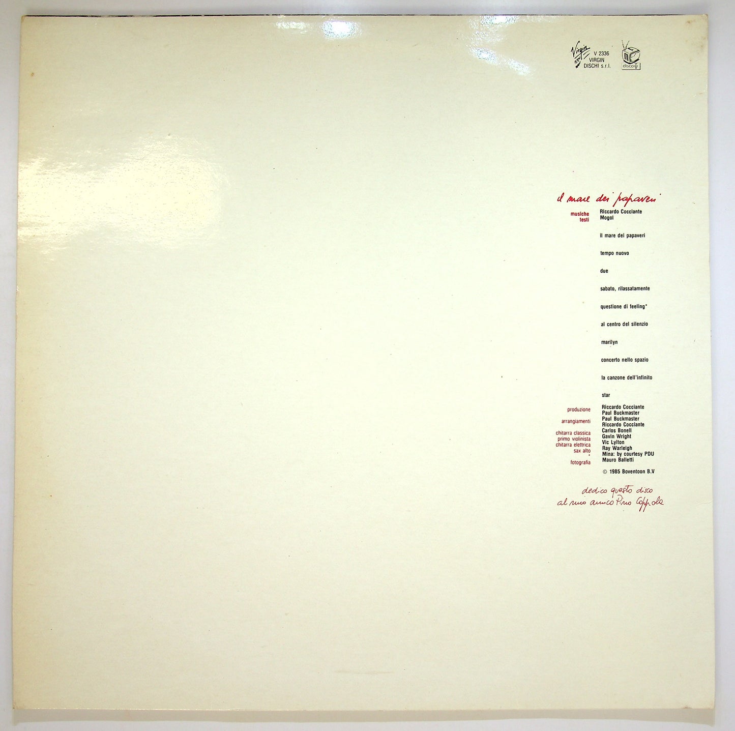 EBOND Riccardo Cocciante - Il Mare Dei Papaveri Vinile V087138