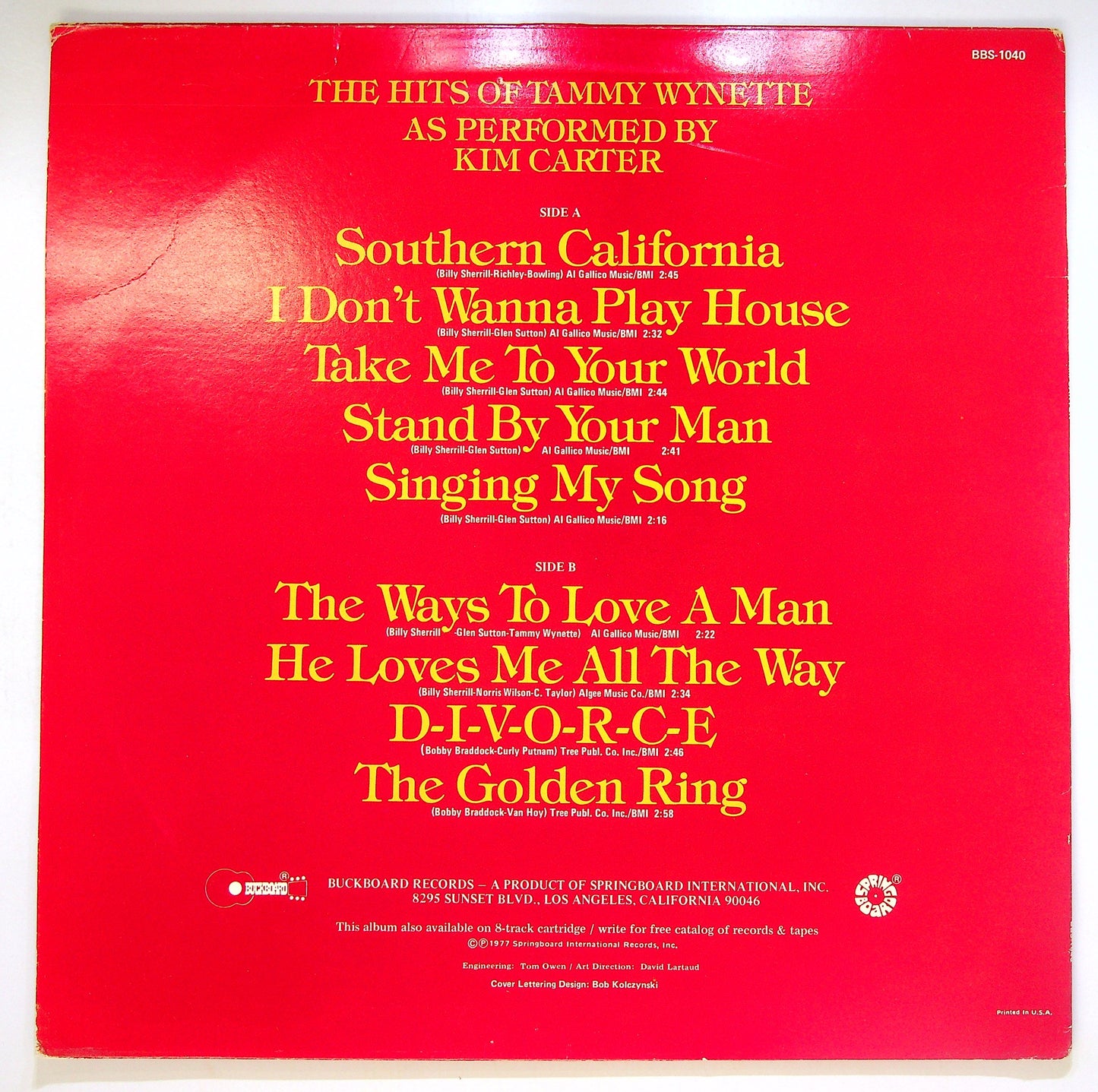 EBOND Kim Carter - The Hits Of Tammy Wynette Vinile V088041