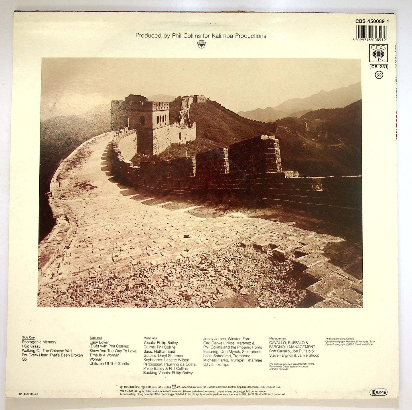 EBOND Philip Bailey - Chinese Wall Vinile V088047