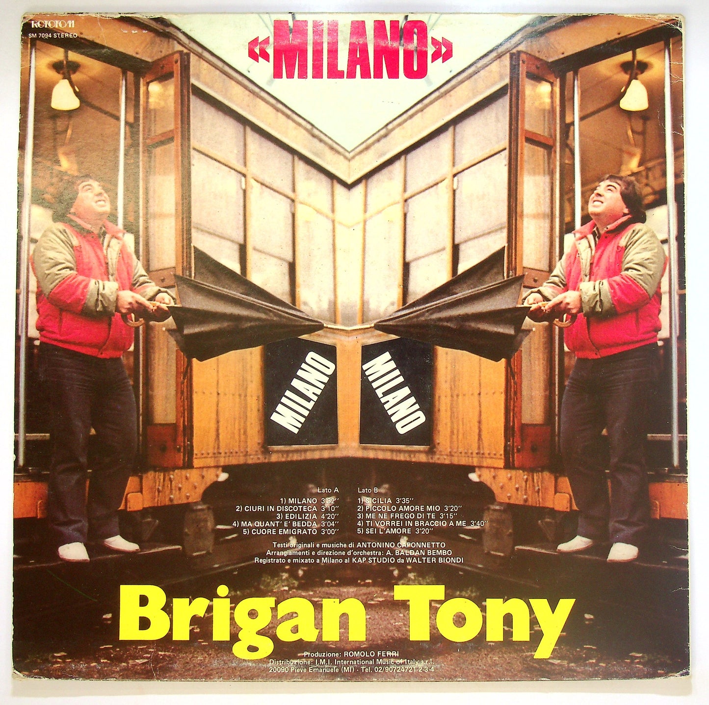 EBOND Brigan Tony - Milano Vinile V088053