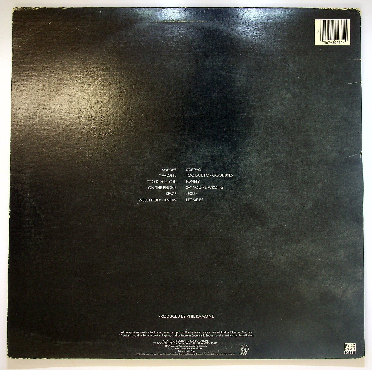 EBOND Julian Lennon - Valotte Vinile V088068