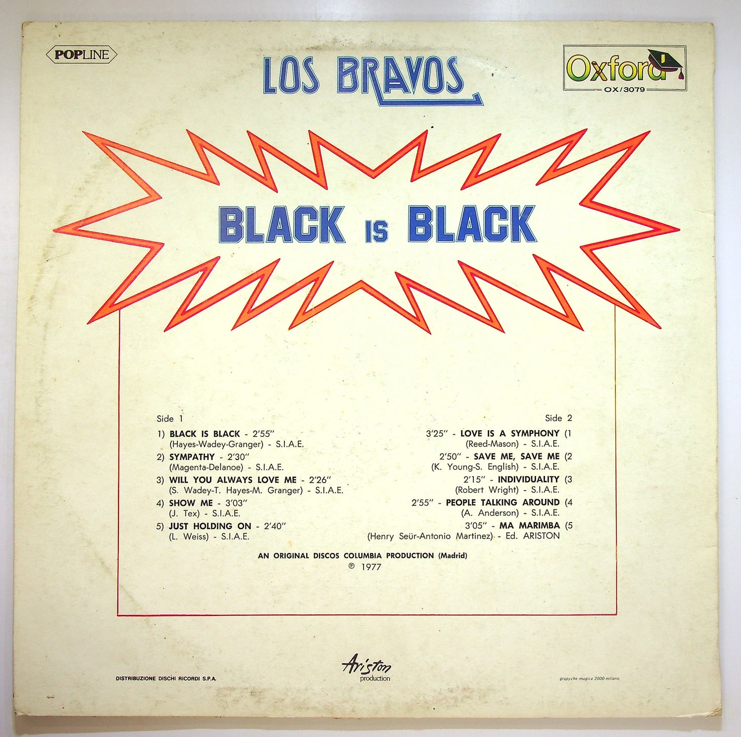 EBOND Los Bravos - Black Is Black Vinile V088081